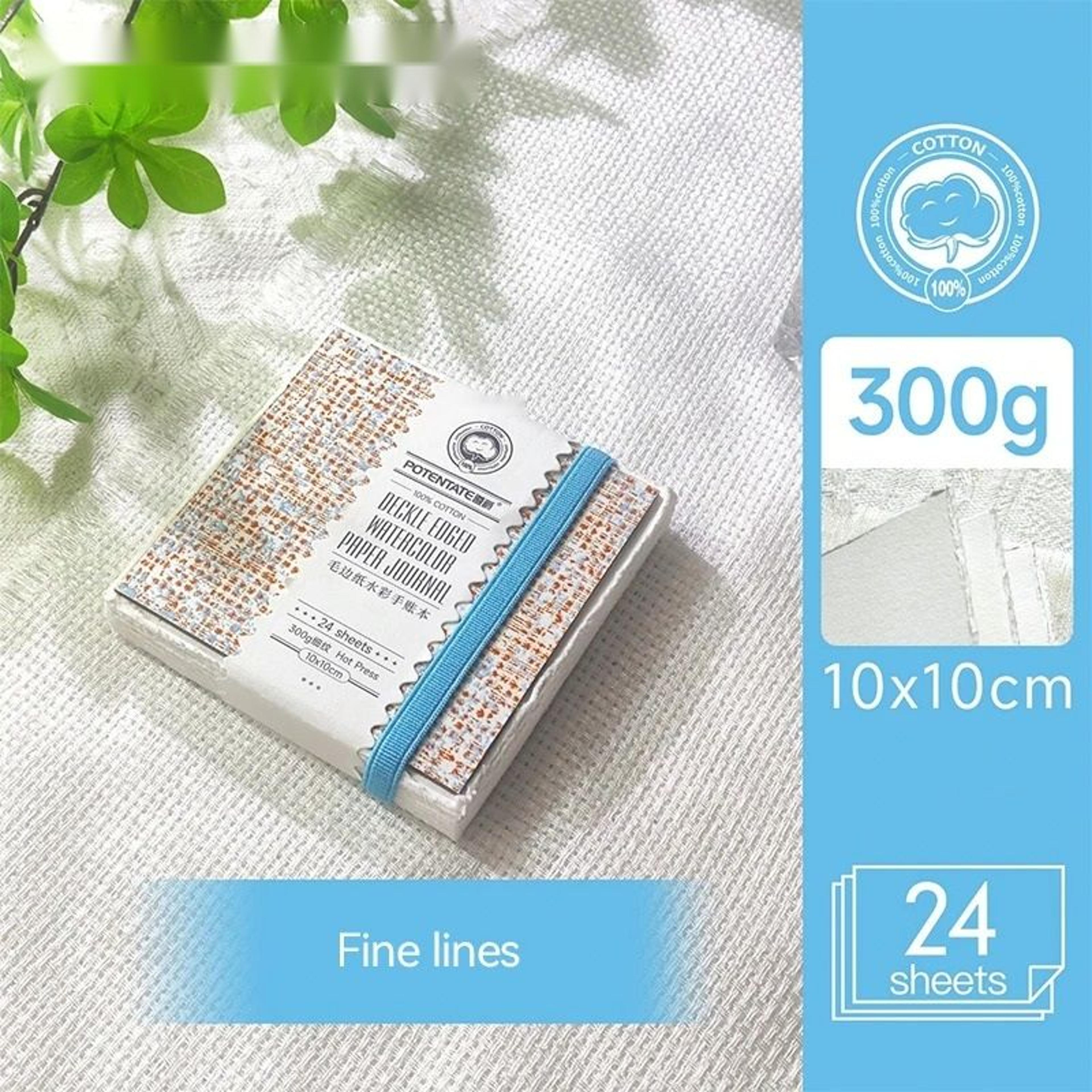 Square 100 Cotton Watercolor Sketchbook 300gsm 24 Sheet Art Paper Book 4