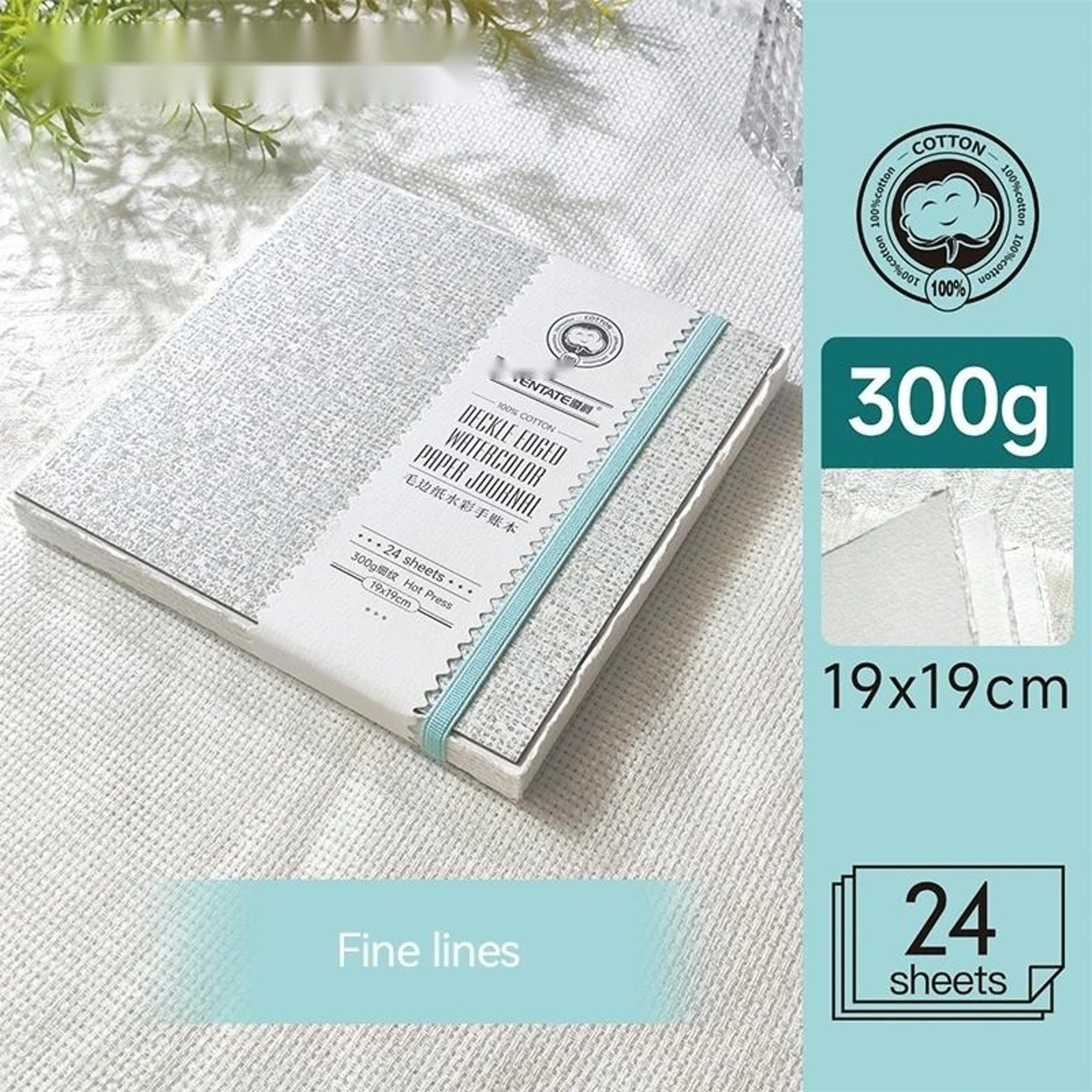 Square 100 Cotton Watercolor Sketchbook 300gsm 24 Sheet Art Paper Book 11