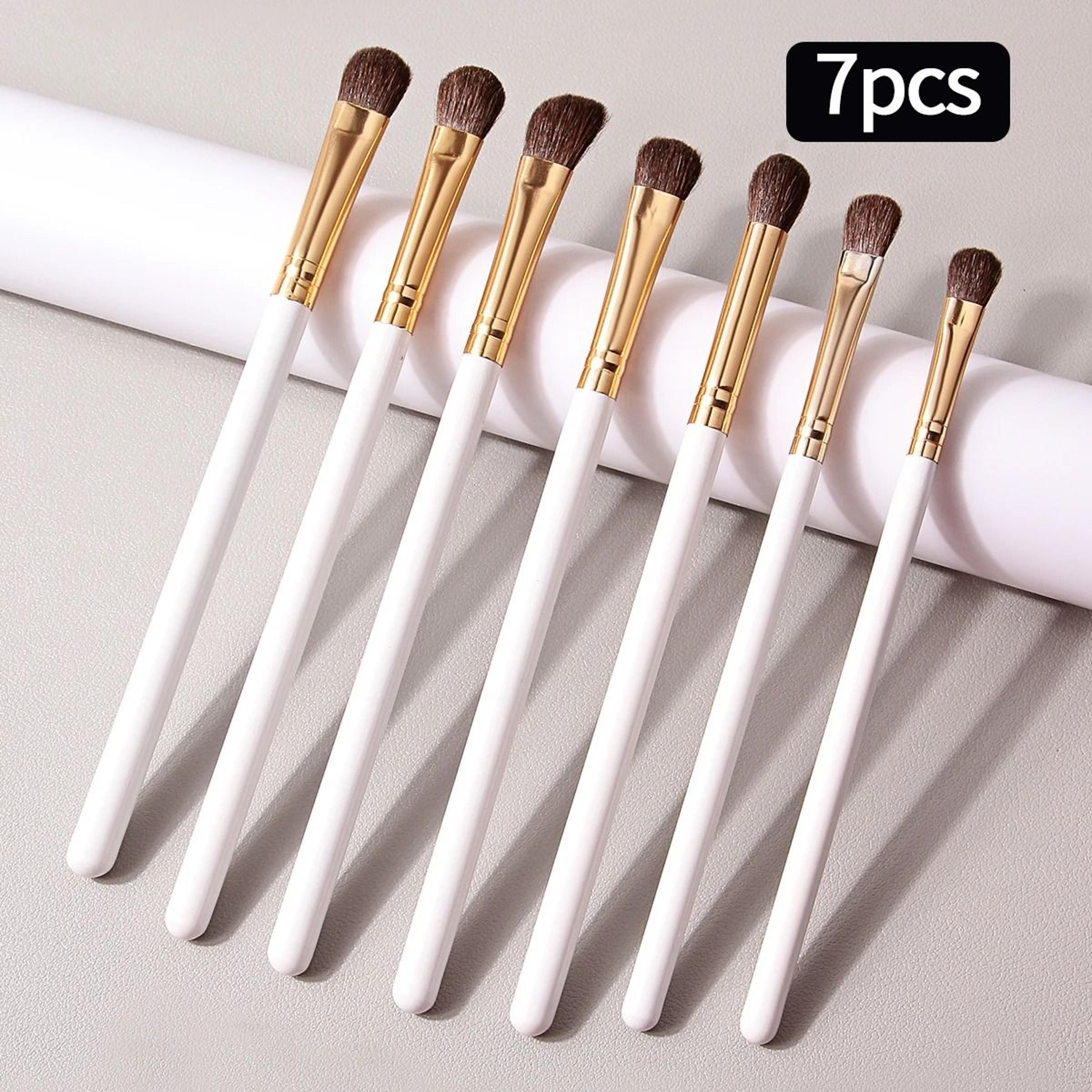 7PC Pony Hair Eyeshadow Brush Set Soft Blending Smudge Shader Eye Brushes 6