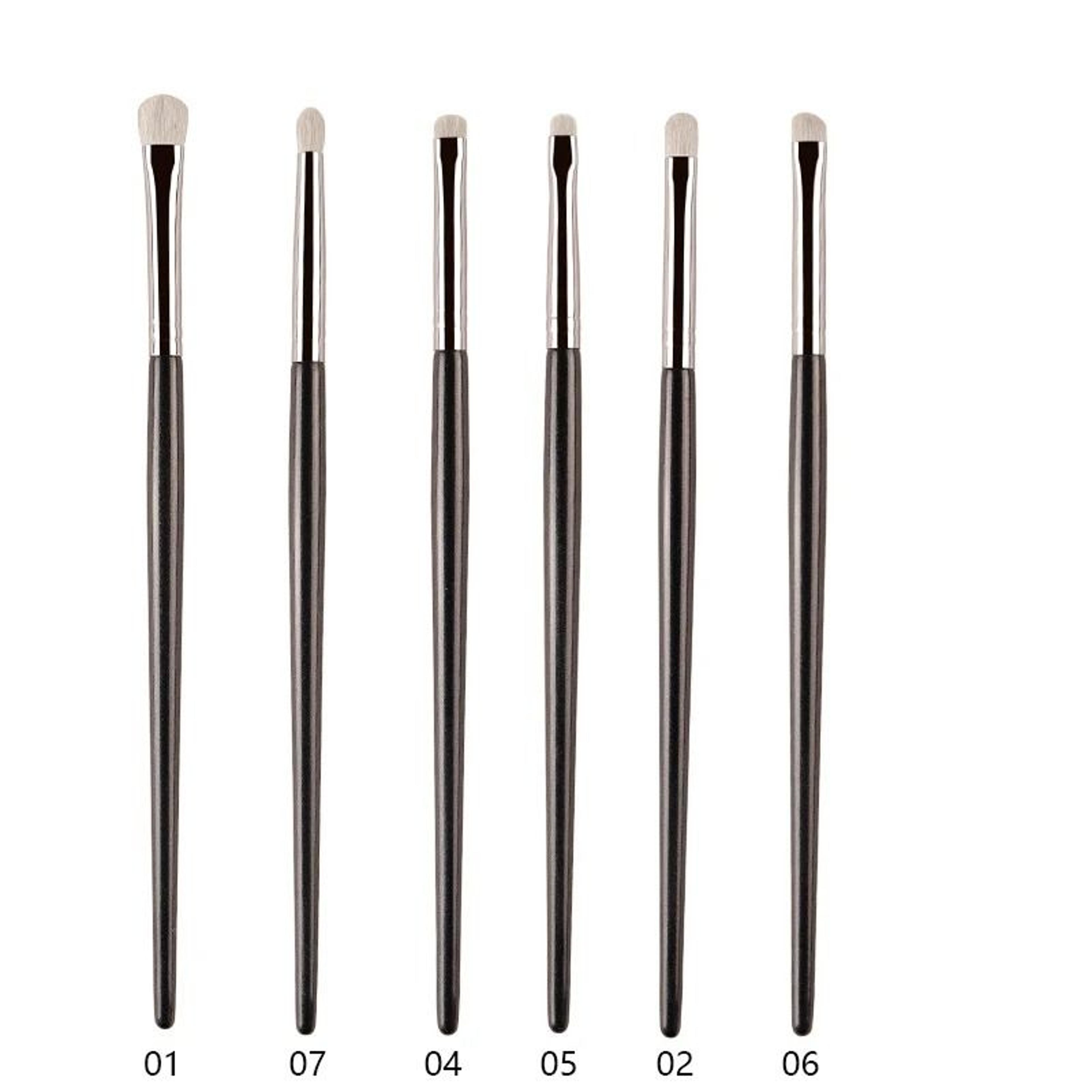 Professional White Pony Hair Eyeshadow Brush Precision Smudge Crease Detail Brush 26