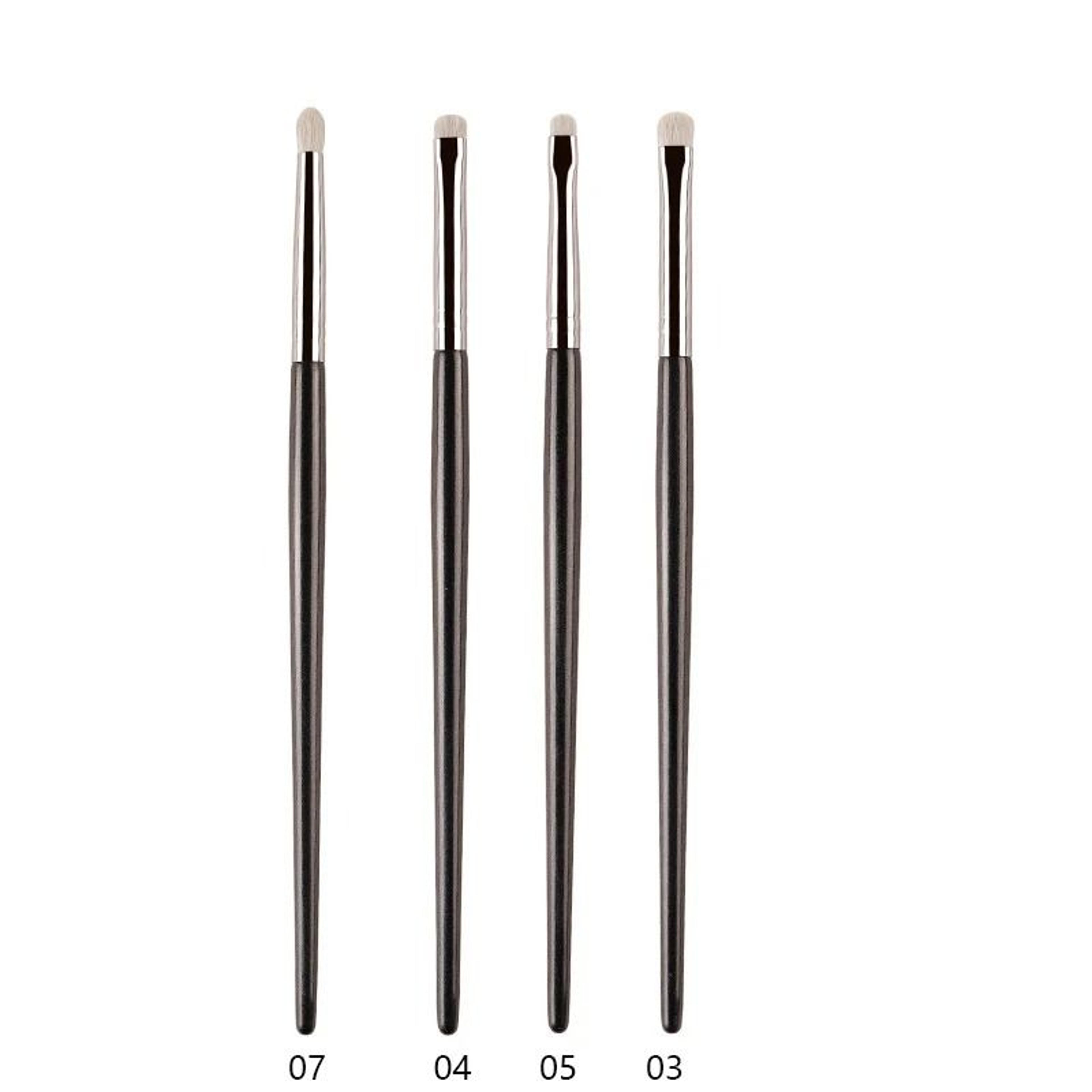 Professional White Pony Hair Eyeshadow Brush Precision Smudge Crease Detail Brush 21