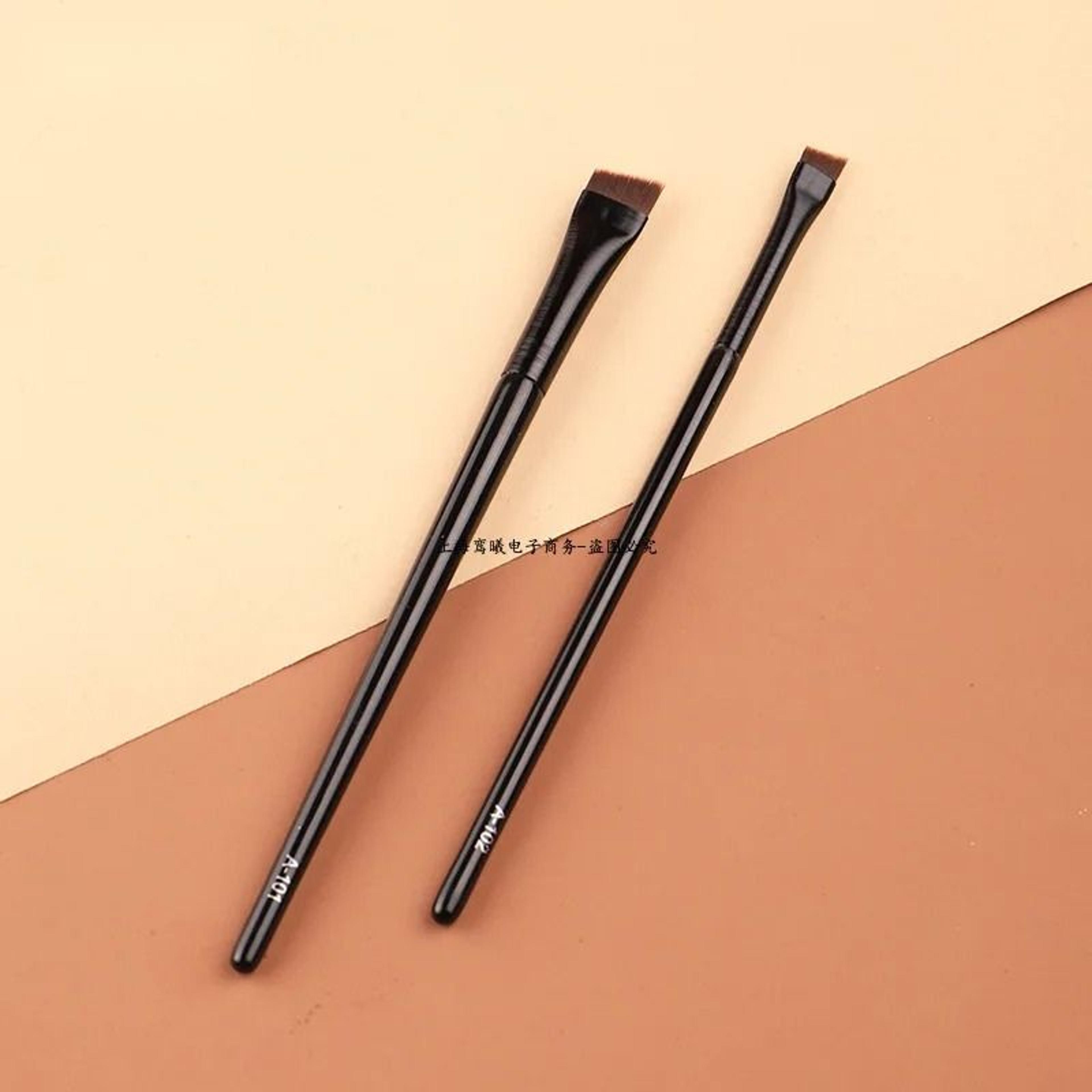2 PC Angled Eyebrow Brush Set Precision Brow Contour Eyeliner Brushes 7