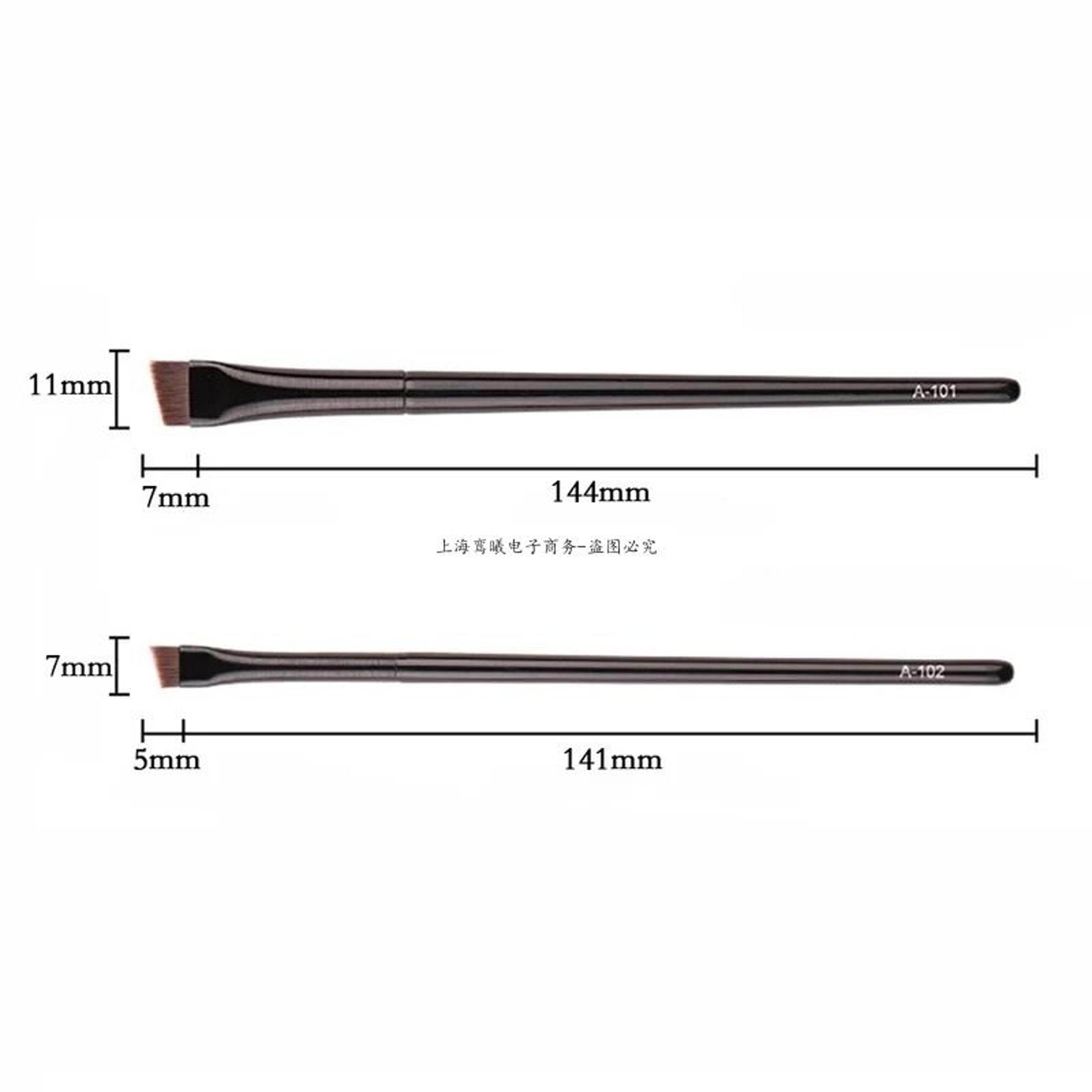 2 PC Angled Eyebrow Brush Set Precision Brow Contour Eyeliner Brushes 8