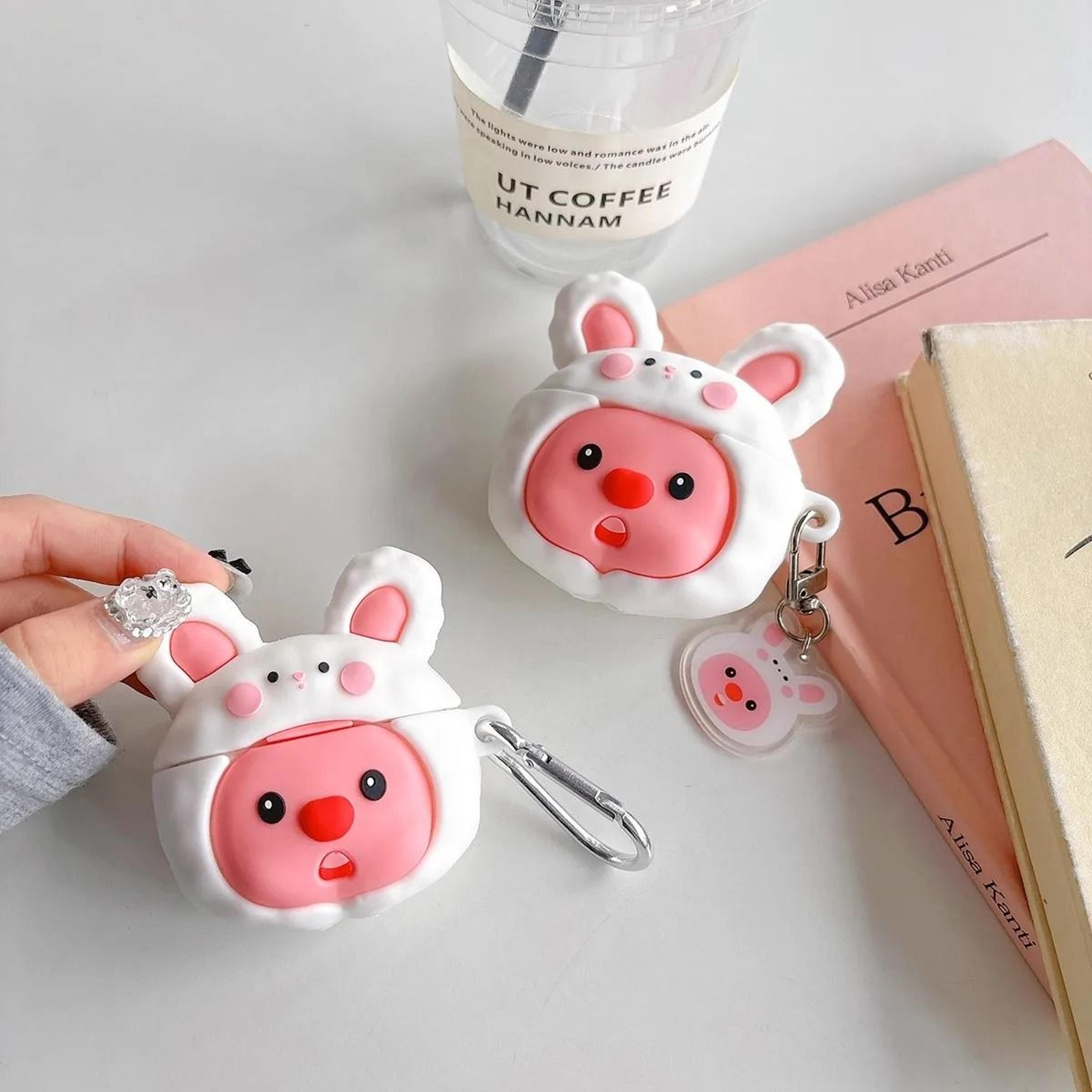 Cute Rabbit Hat Silicone Earbud Case Protective Cover With Accessories 1
