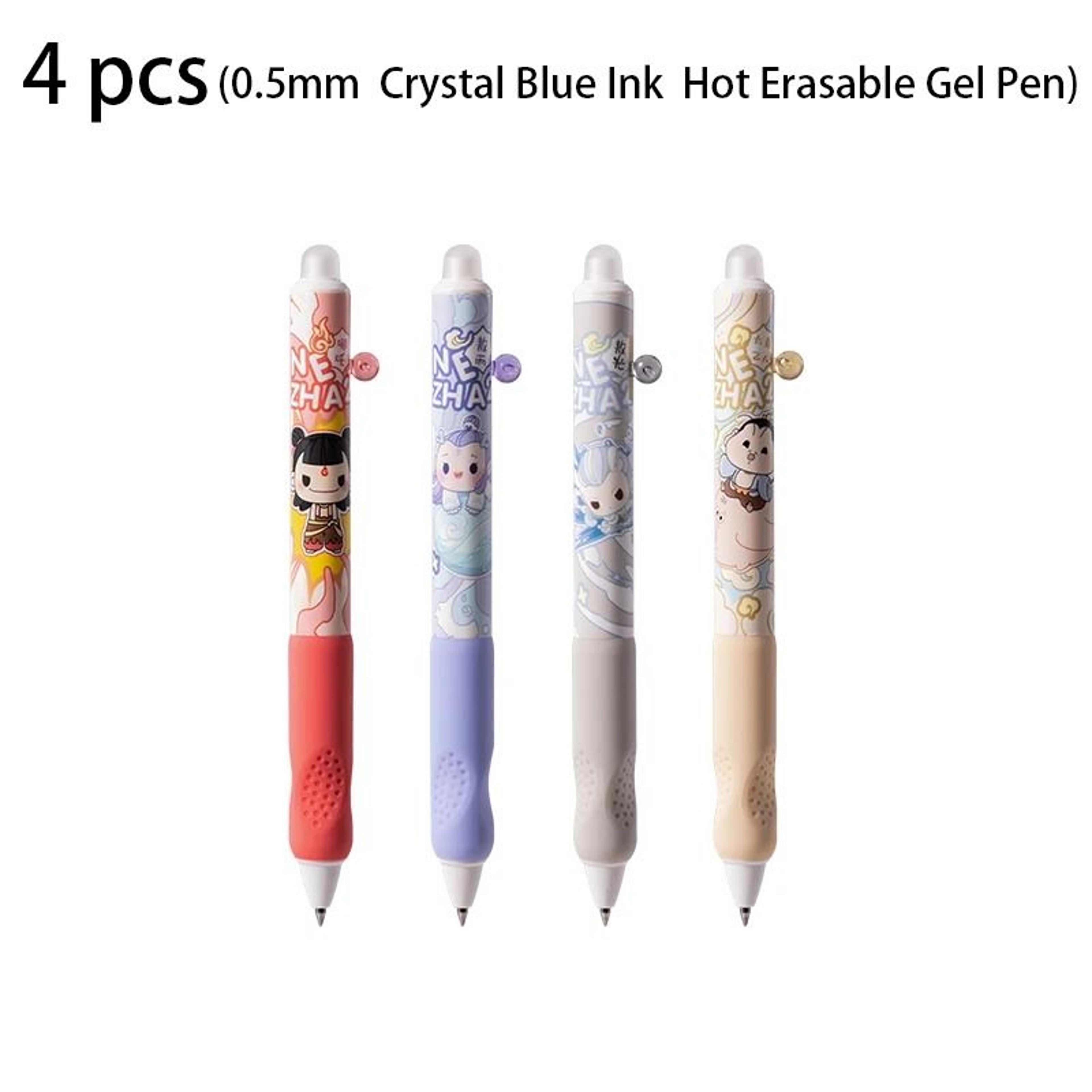 4 8PC Hot Erasable Gel Pens 05mm Black Blue Ink Writing Set 2