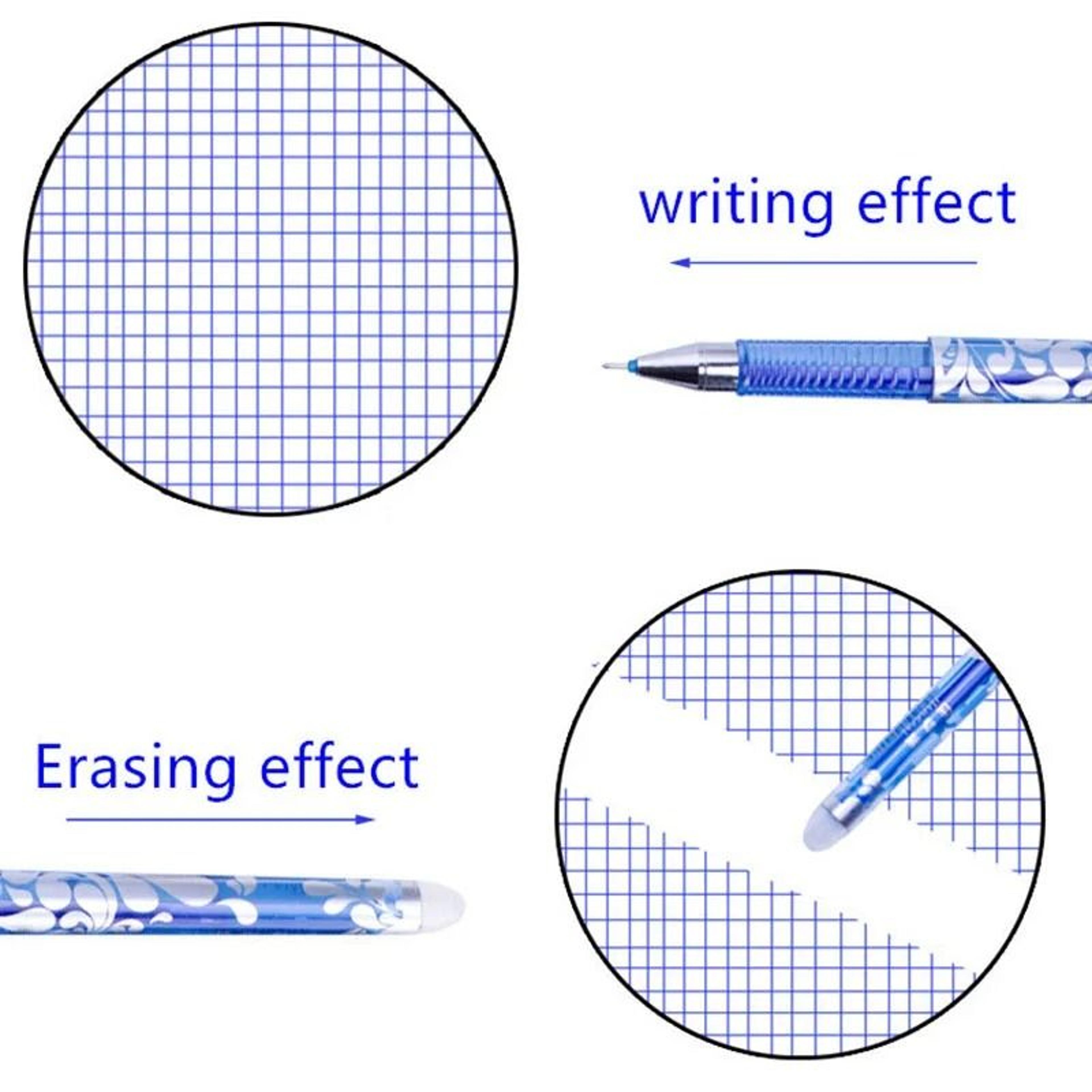 30 50 100PC 05mm Erasable Pen Refills Blue Black Gel Ink Refill Set 7