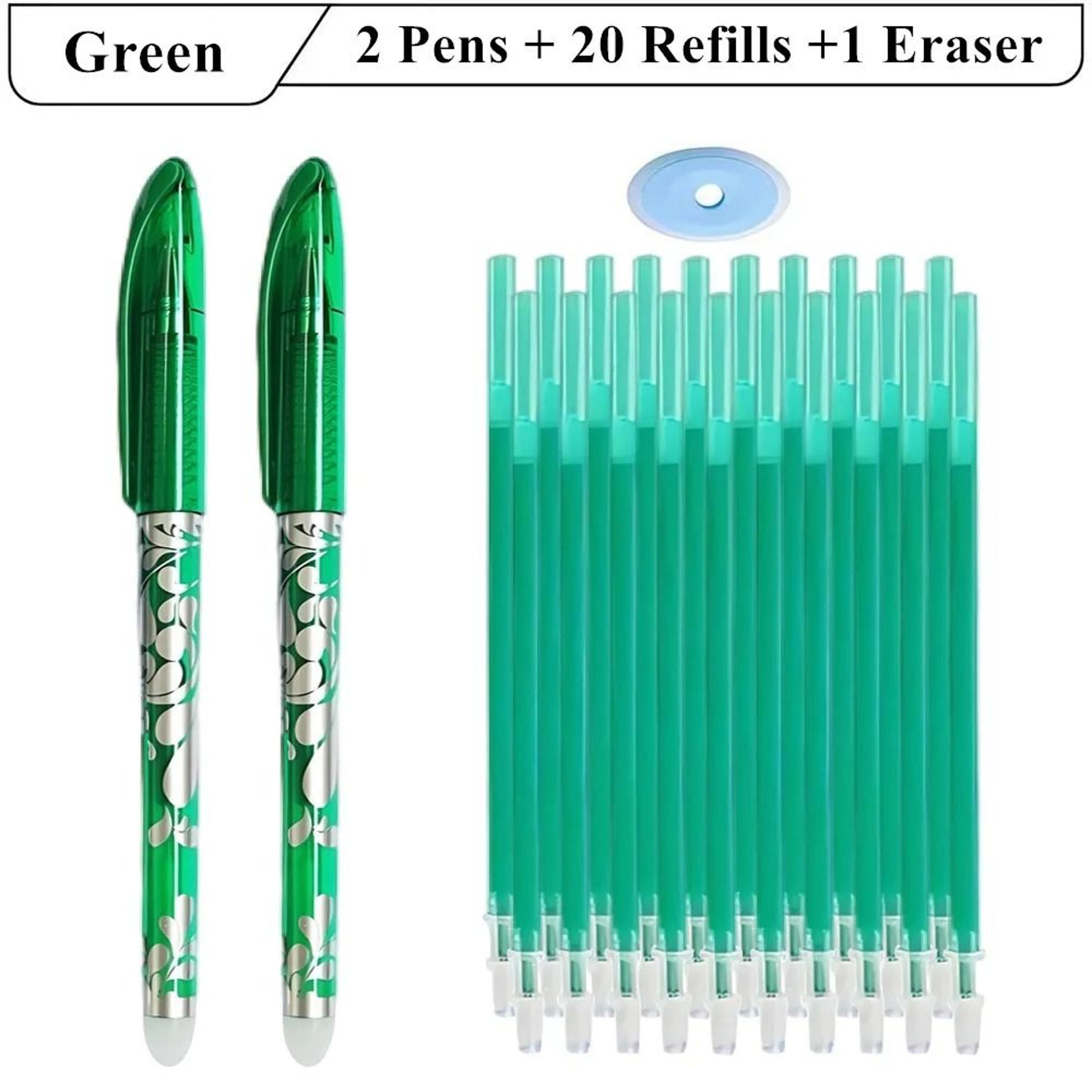 2 PC Erasable Gel Pen Set 05mm Pens 20 Refills And Eraser 4