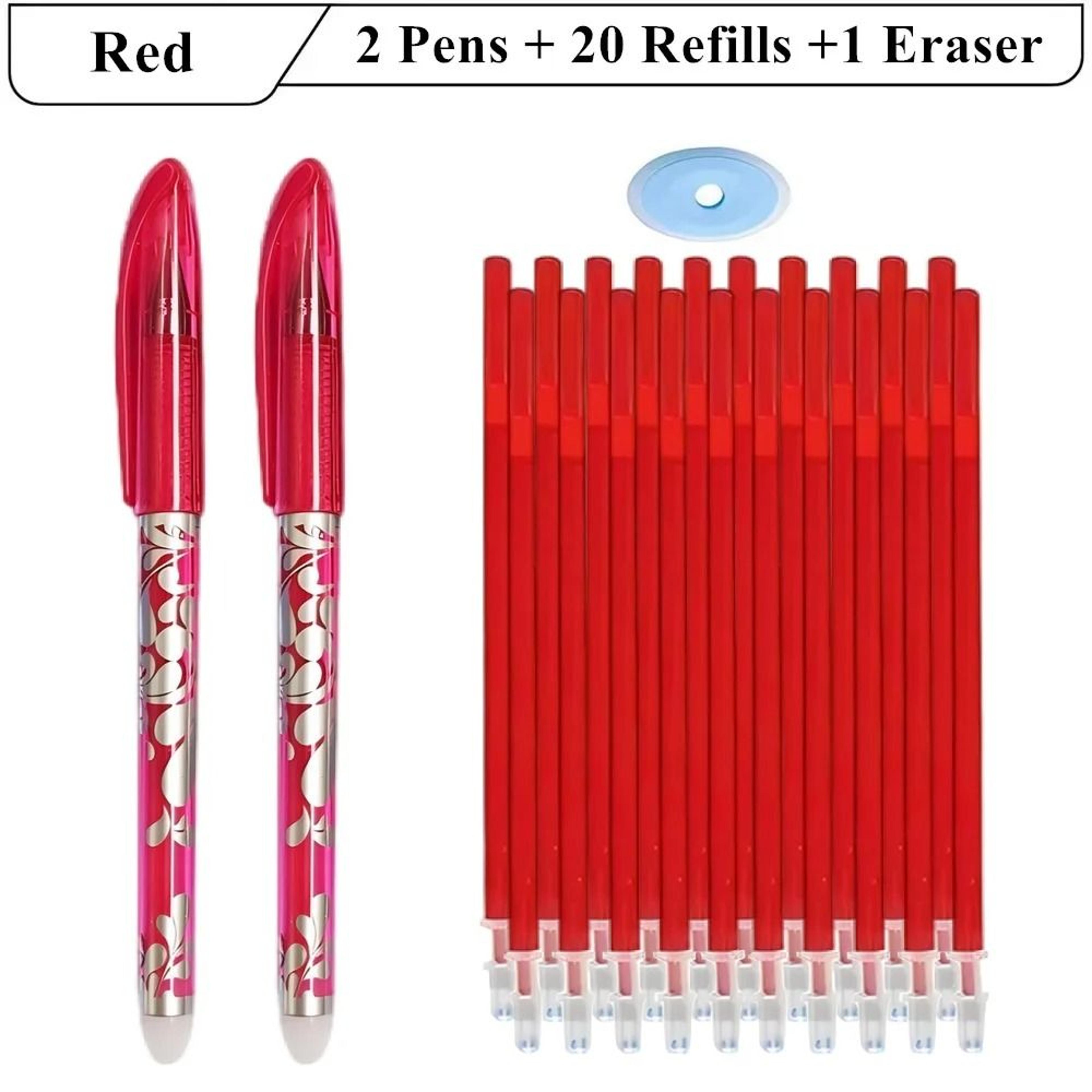 2 PC Erasable Gel Pen Set 05mm Pens 20 Refills And Eraser 3