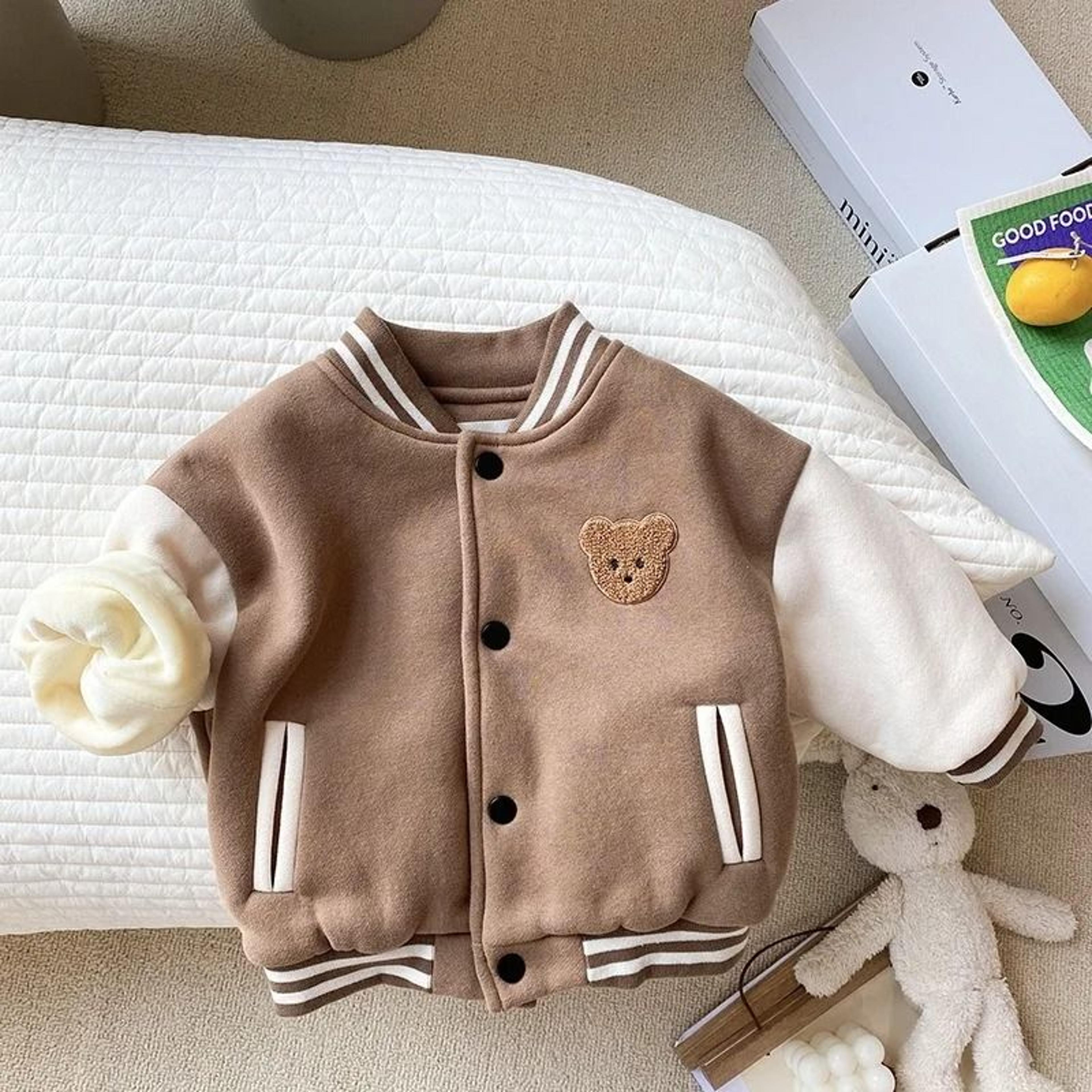 Baby Fleece Baseball Jacket Warm Toddler Winter Coat For Boys And Girls 6