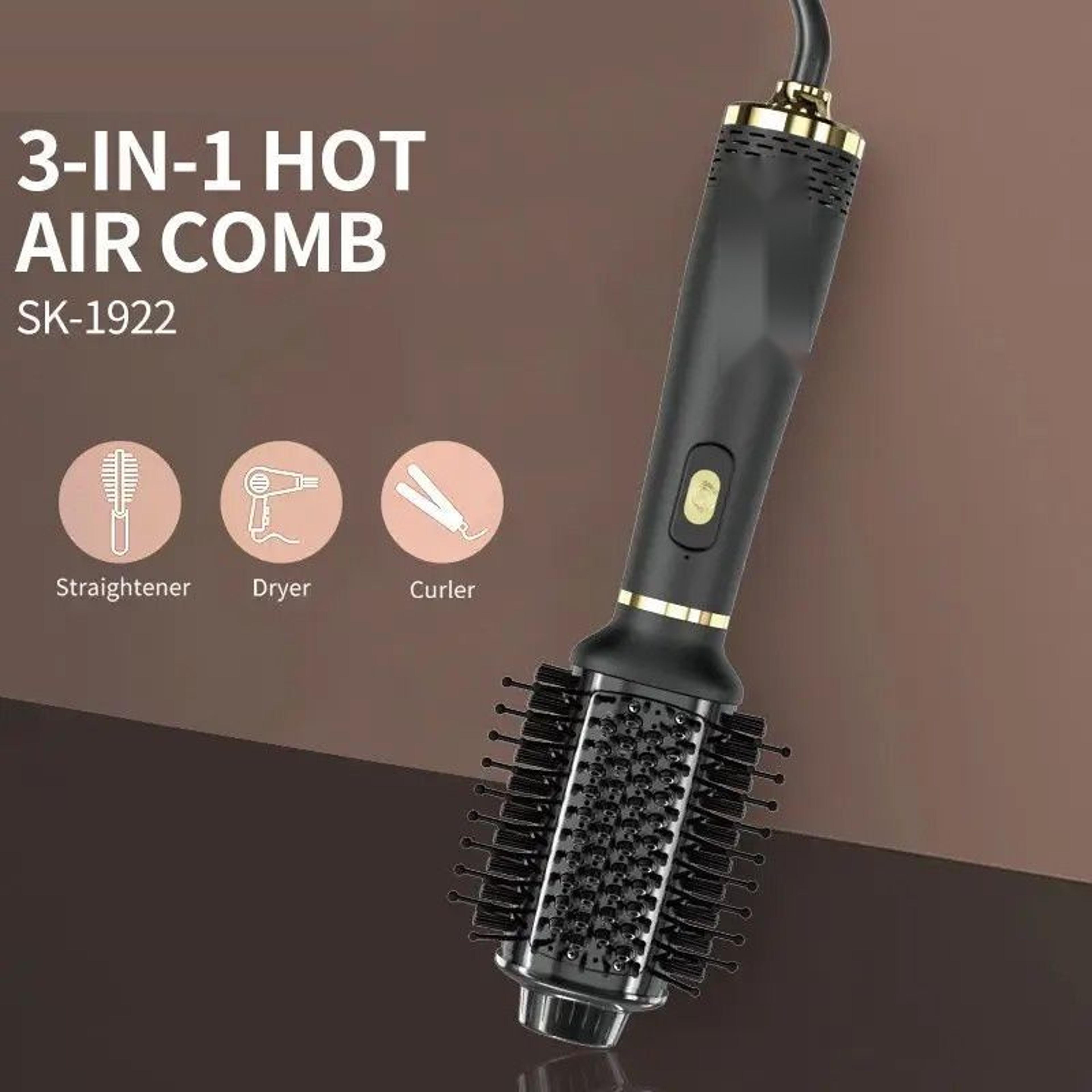 Ionic Hot Air Comb Hair Dryer Brush For Quick Drying And Smooth Styling 0