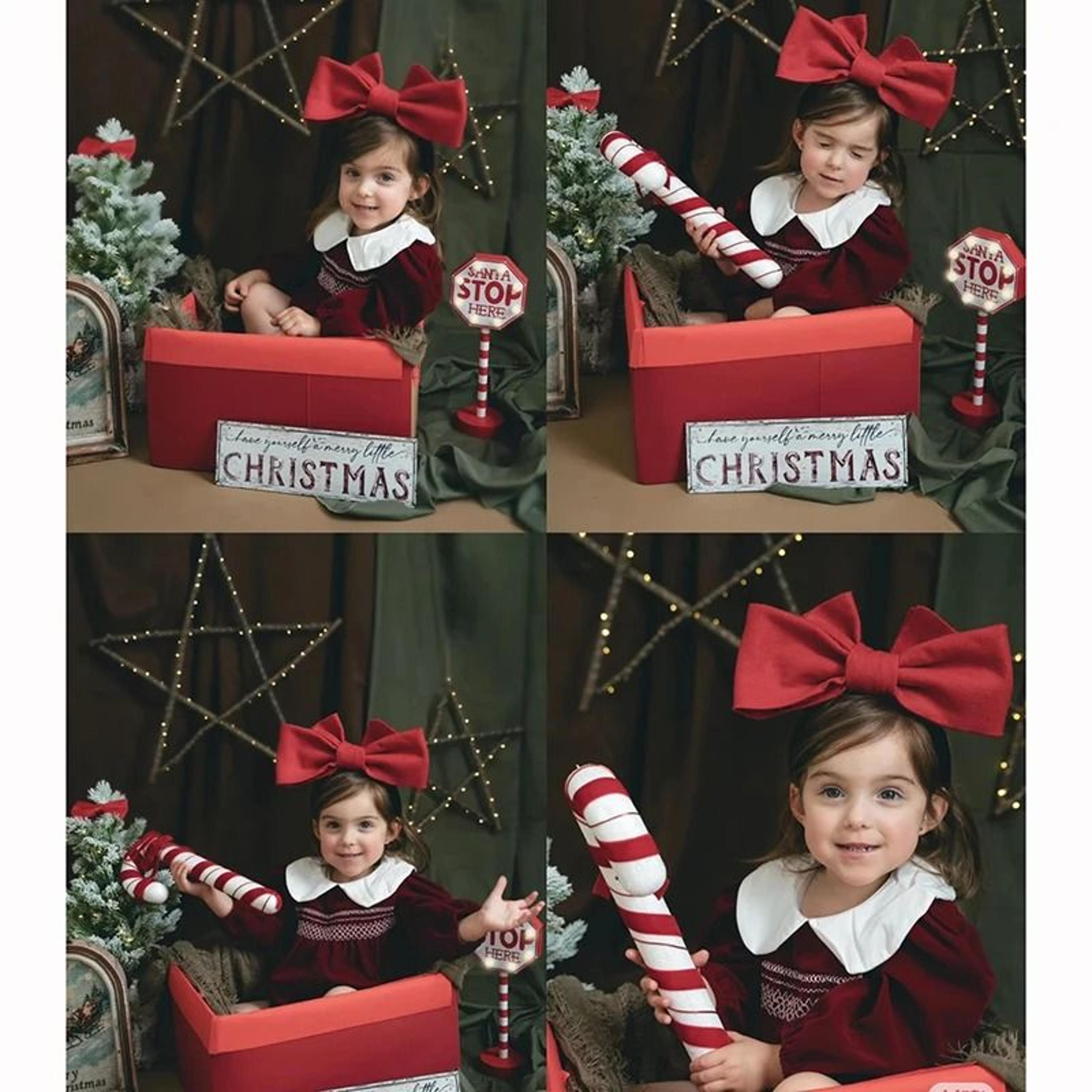 Baby Girl Christmas Princess Romper Holiday Party Outfit 8