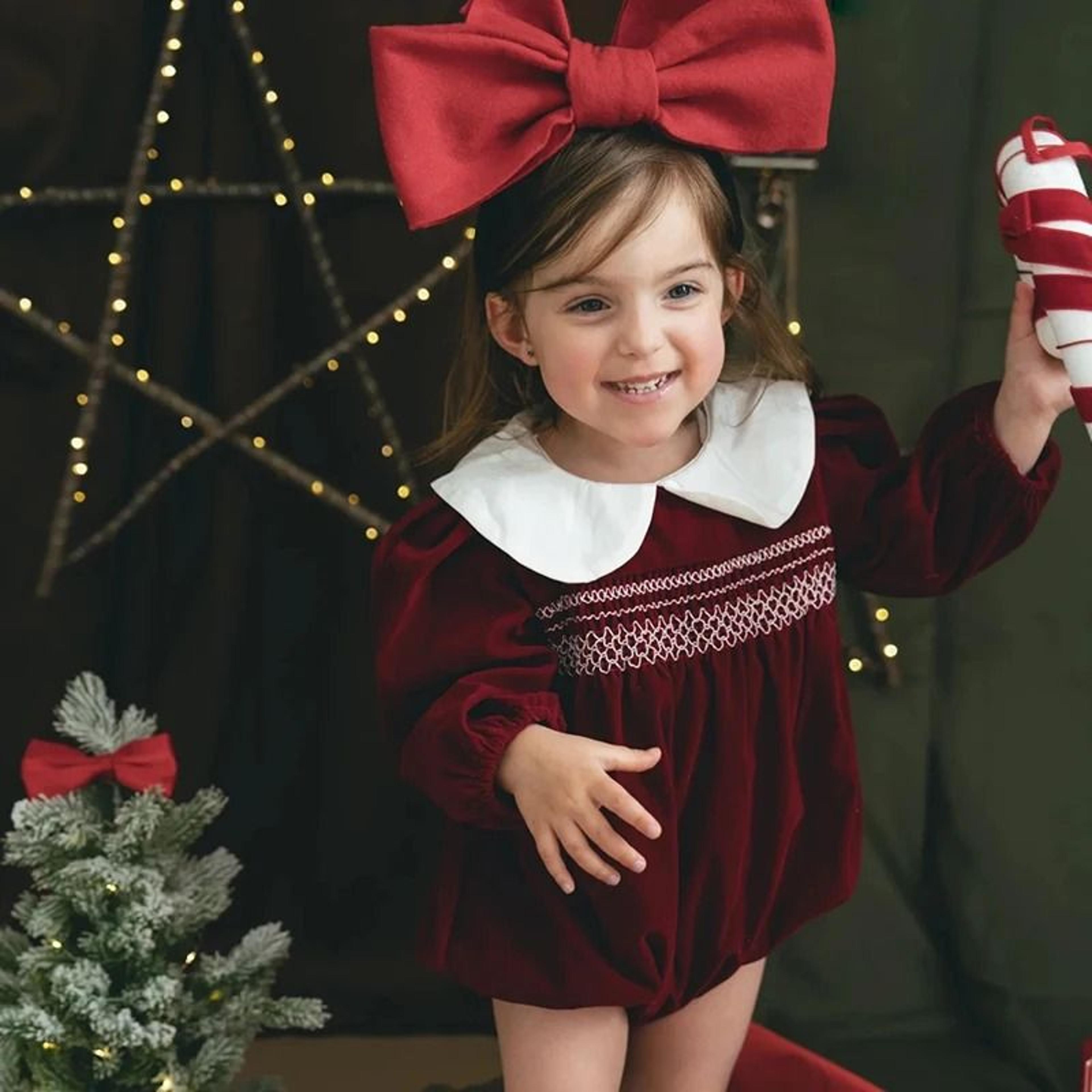 Baby Girl Christmas Princess Romper Holiday Party Outfit 10