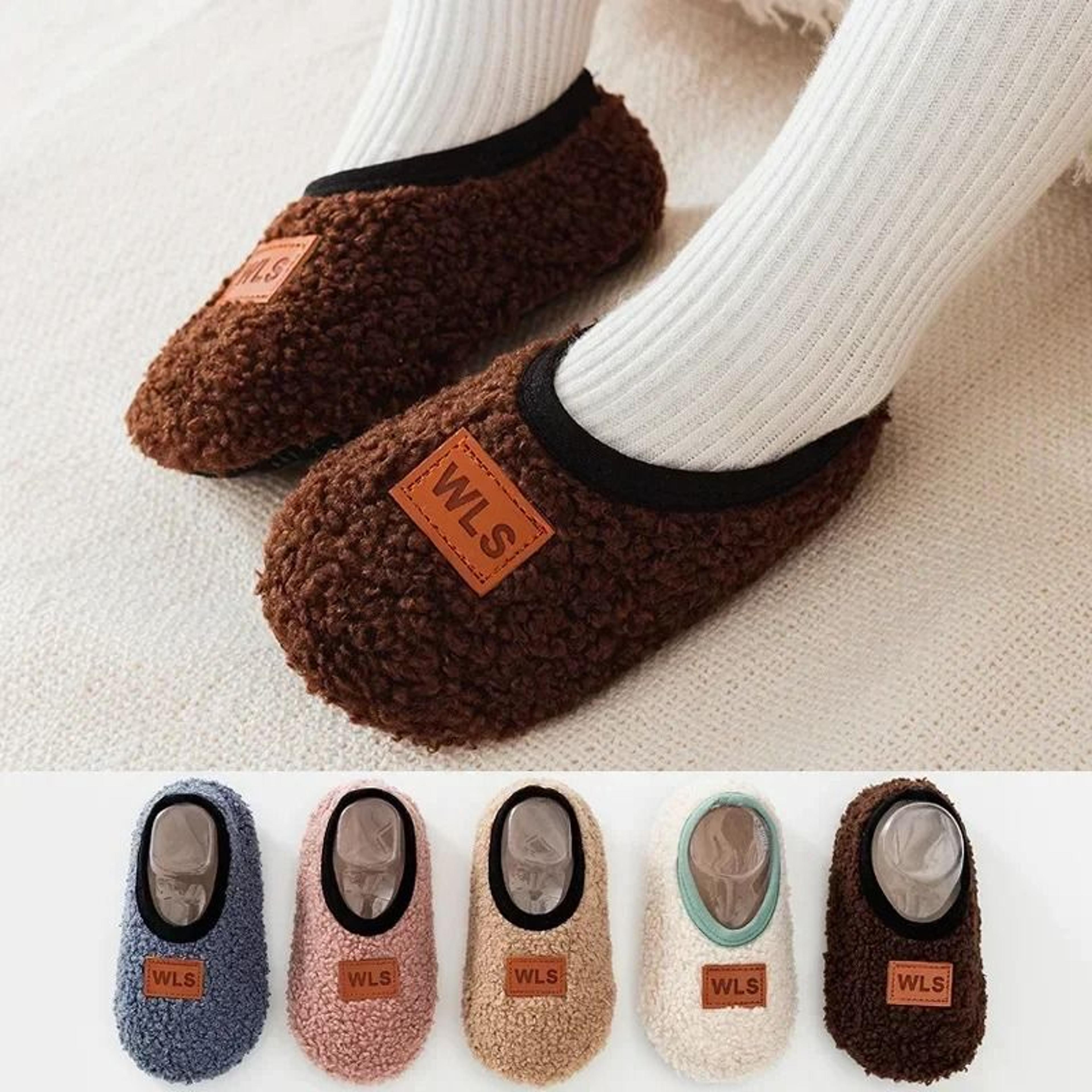 Cozy Plush Baby Slippers Non Slip Toddler Sock Shoes 11