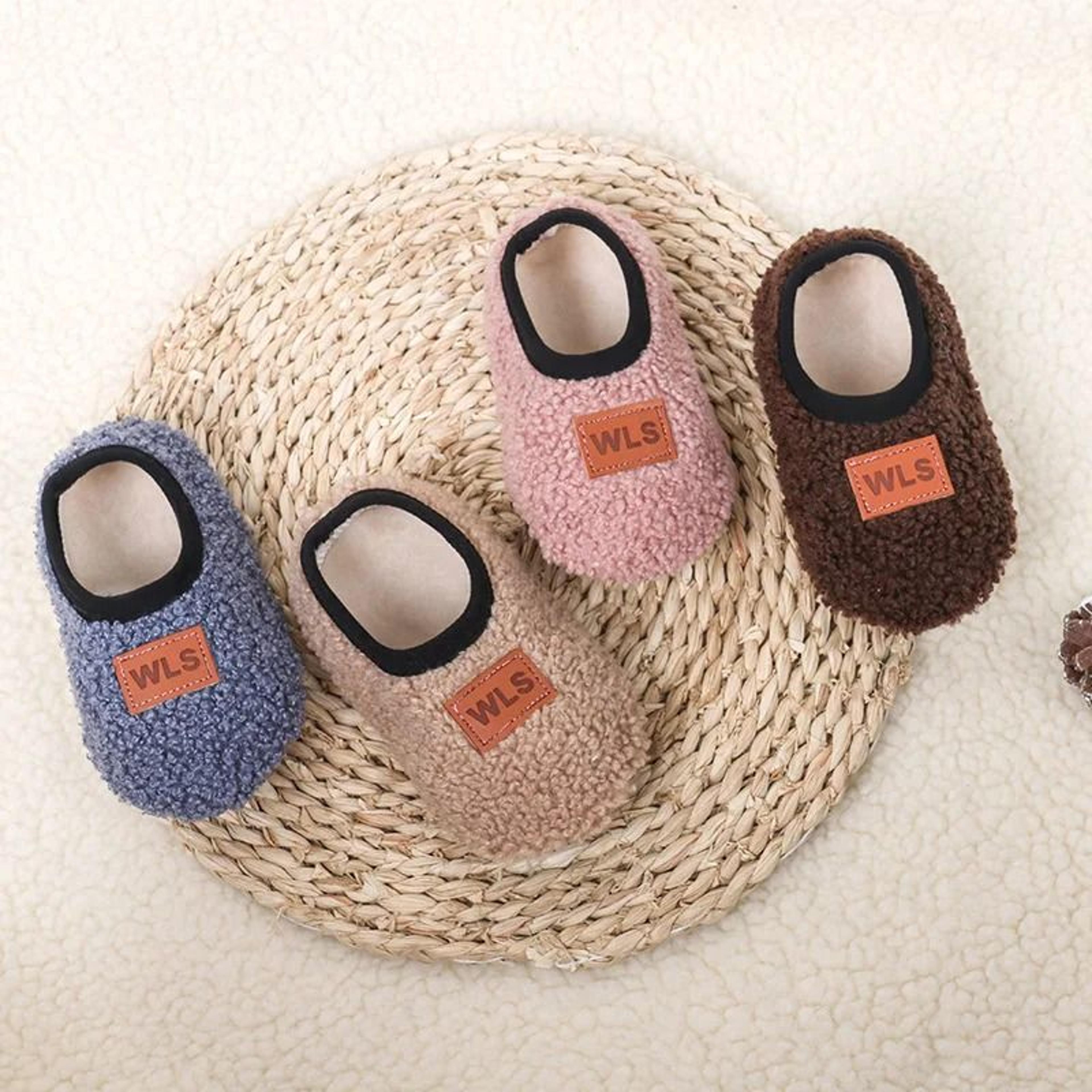 Cozy Plush Baby Slippers Non Slip Toddler Sock Shoes 8