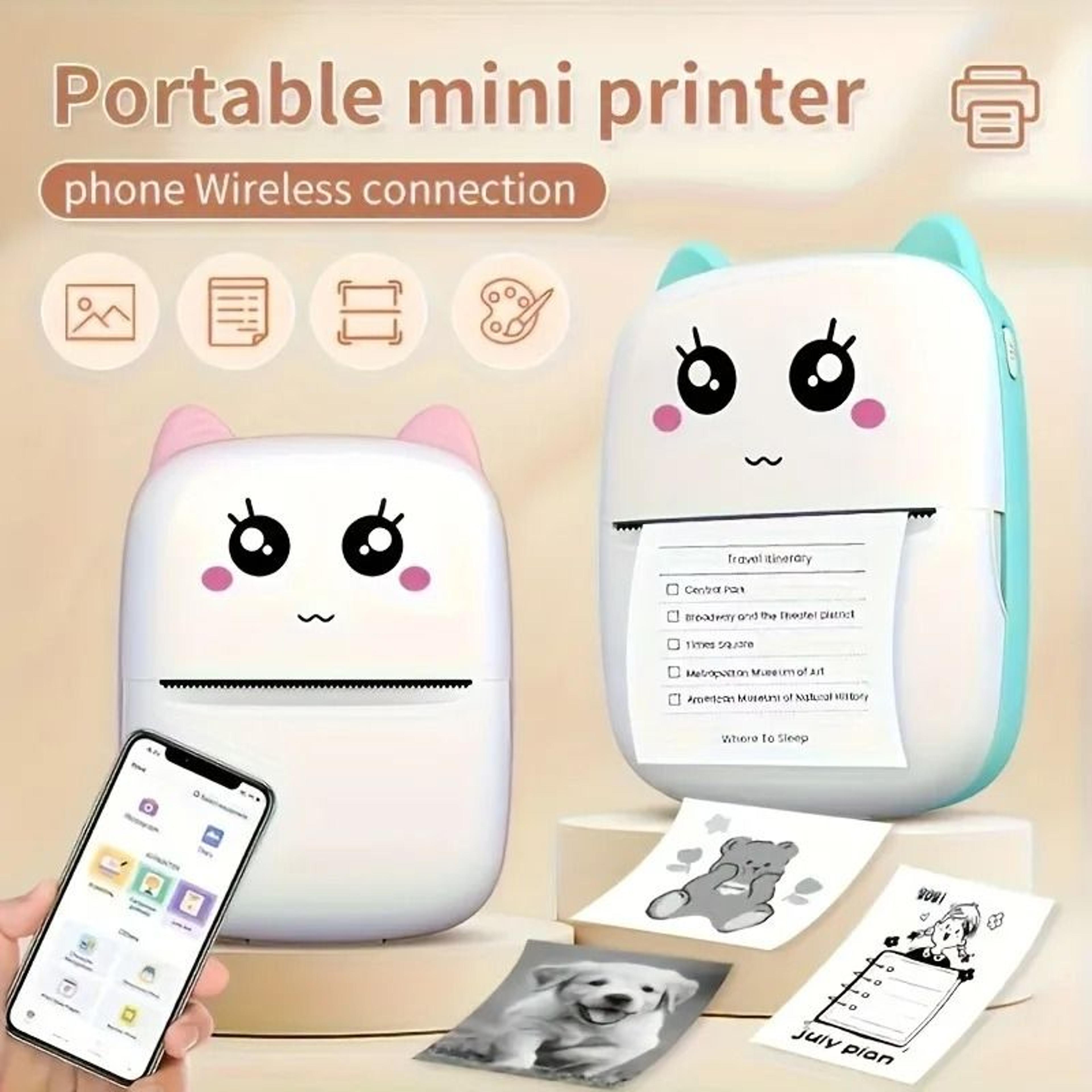 Portable Mini Thermal Printer  Wireless Inkless Photo And Label Printer 0
