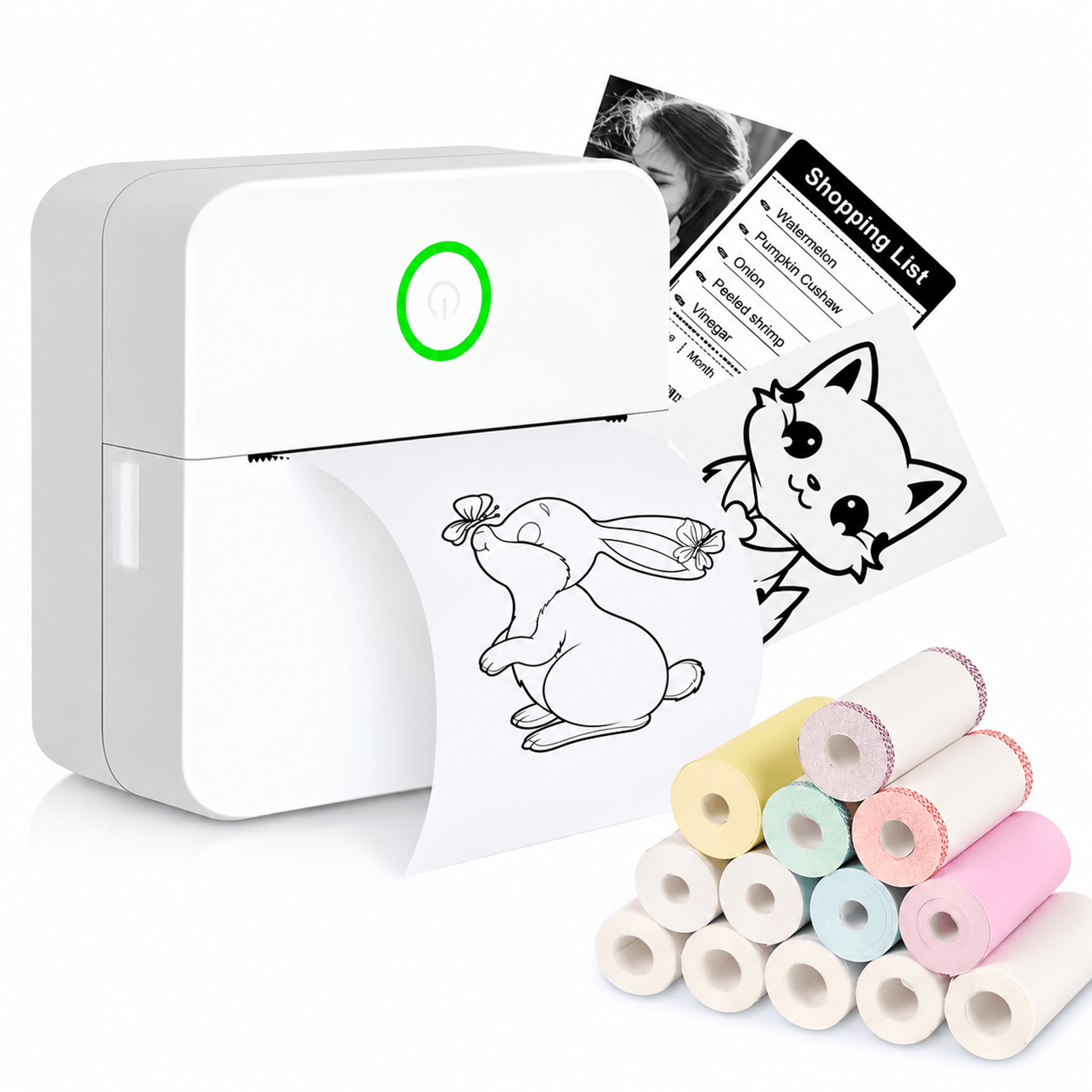 Mini Bluetooth Pocket Printer  Portable Inkless Photo And Sticker Maker 0