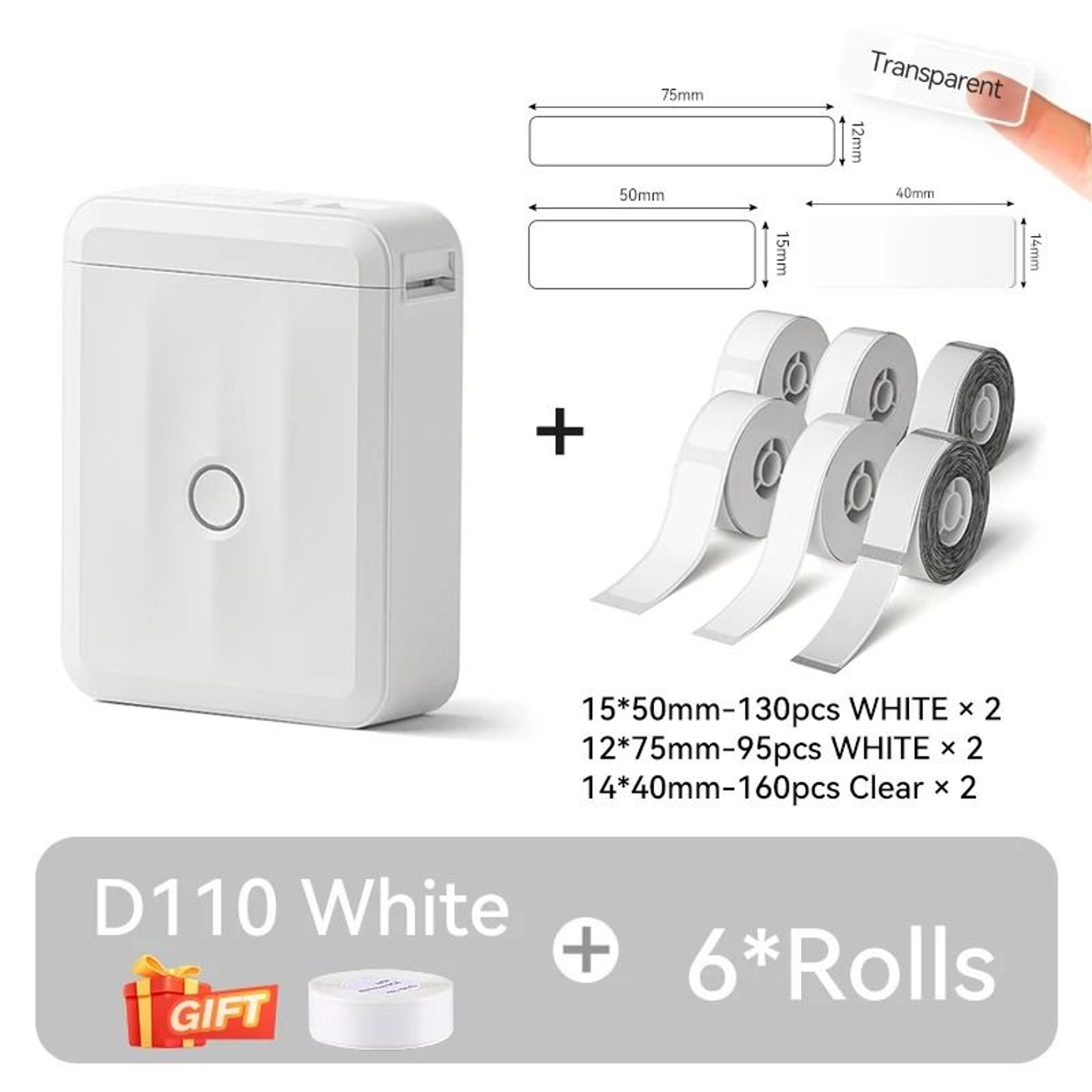 D110 Mini Bluetooth Label Maker  Portable Inkless Sticker Printer 16
