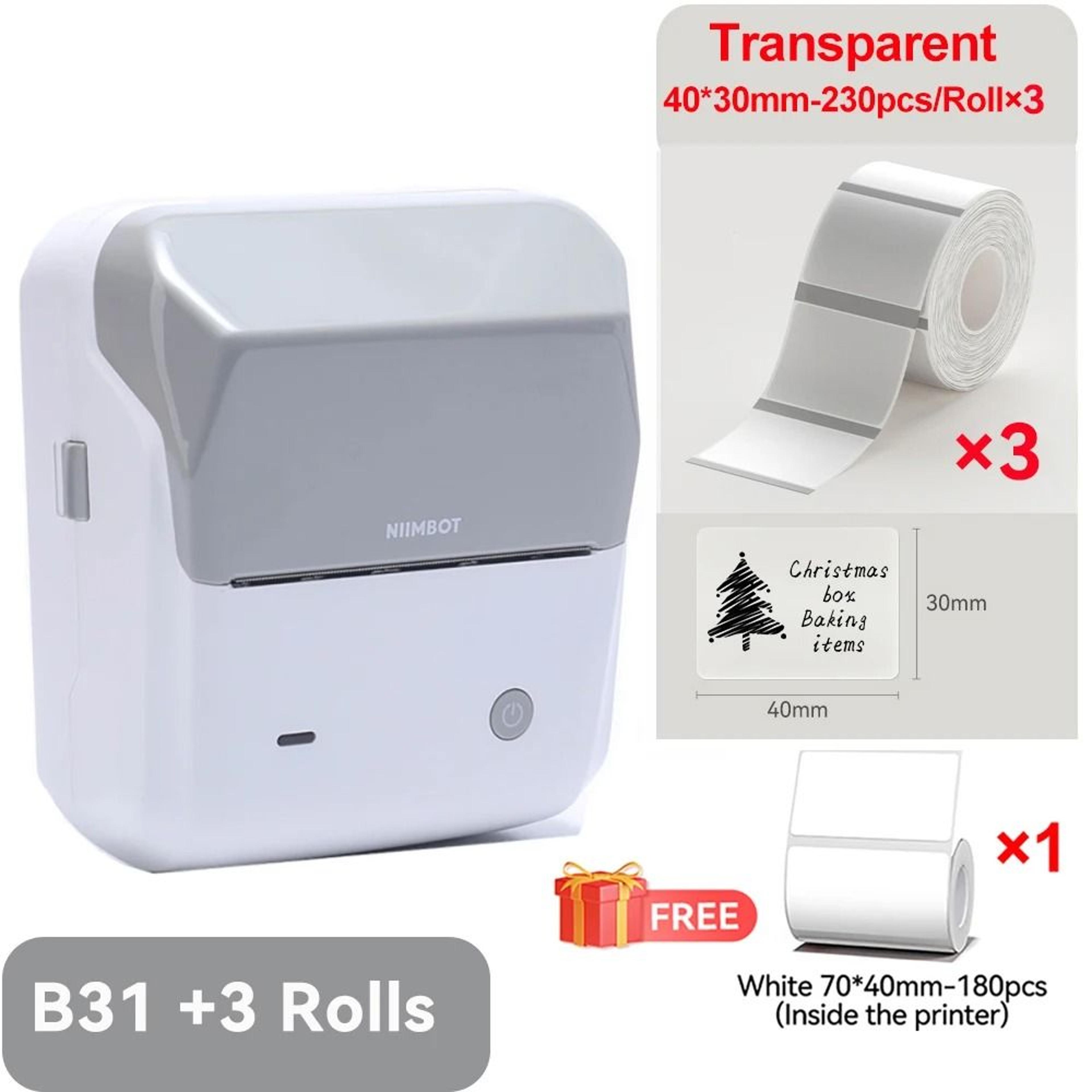 B31 Wireless Thermal Label Printer  3 Inch Inkless Barcode Sticker Maker 3