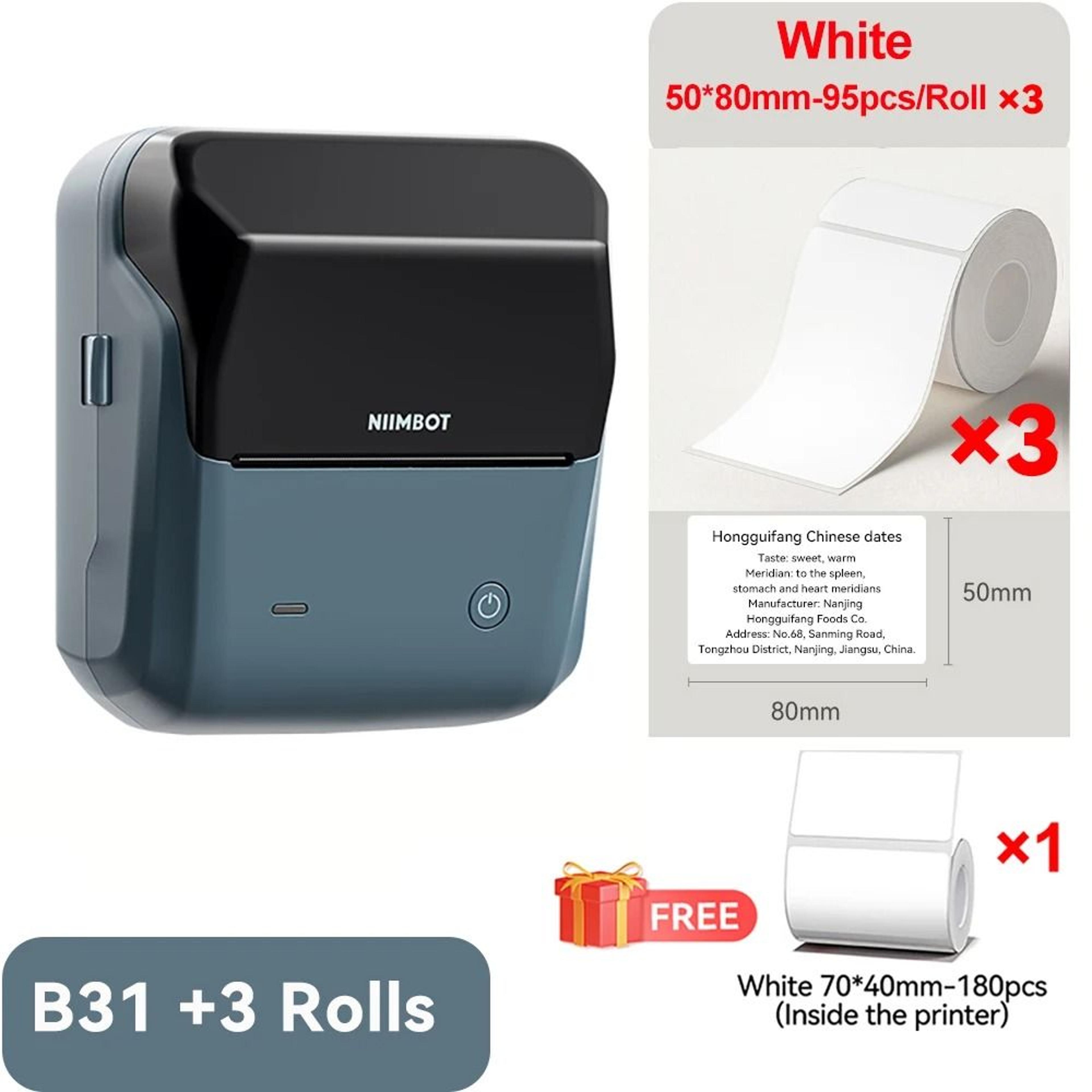 B31 Wireless Thermal Label Printer  3 Inch Inkless Barcode Sticker Maker 0