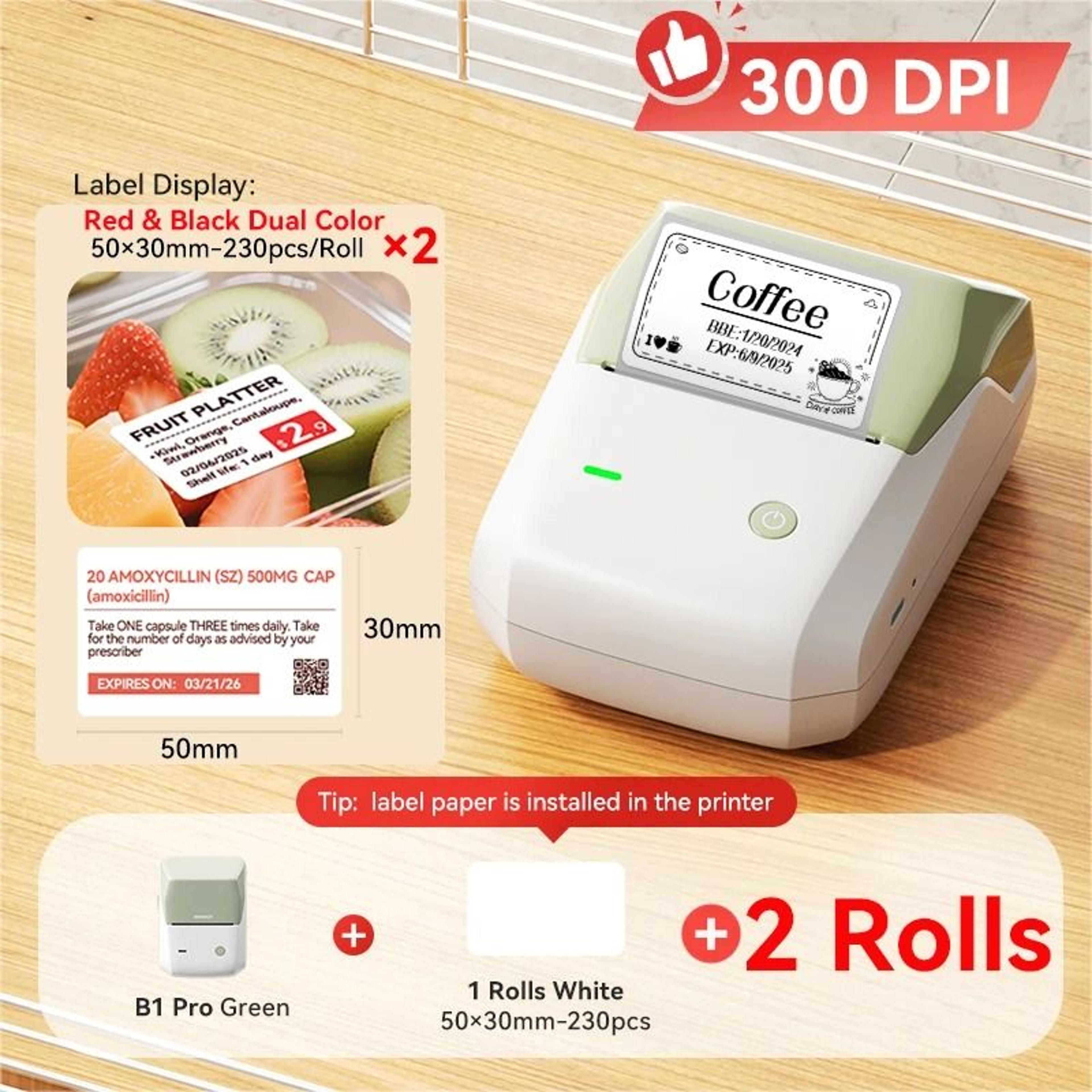 B1 Pro 300 DPI Bluetooth Label Printer  Dual Color Inkless Sticker Maker 17