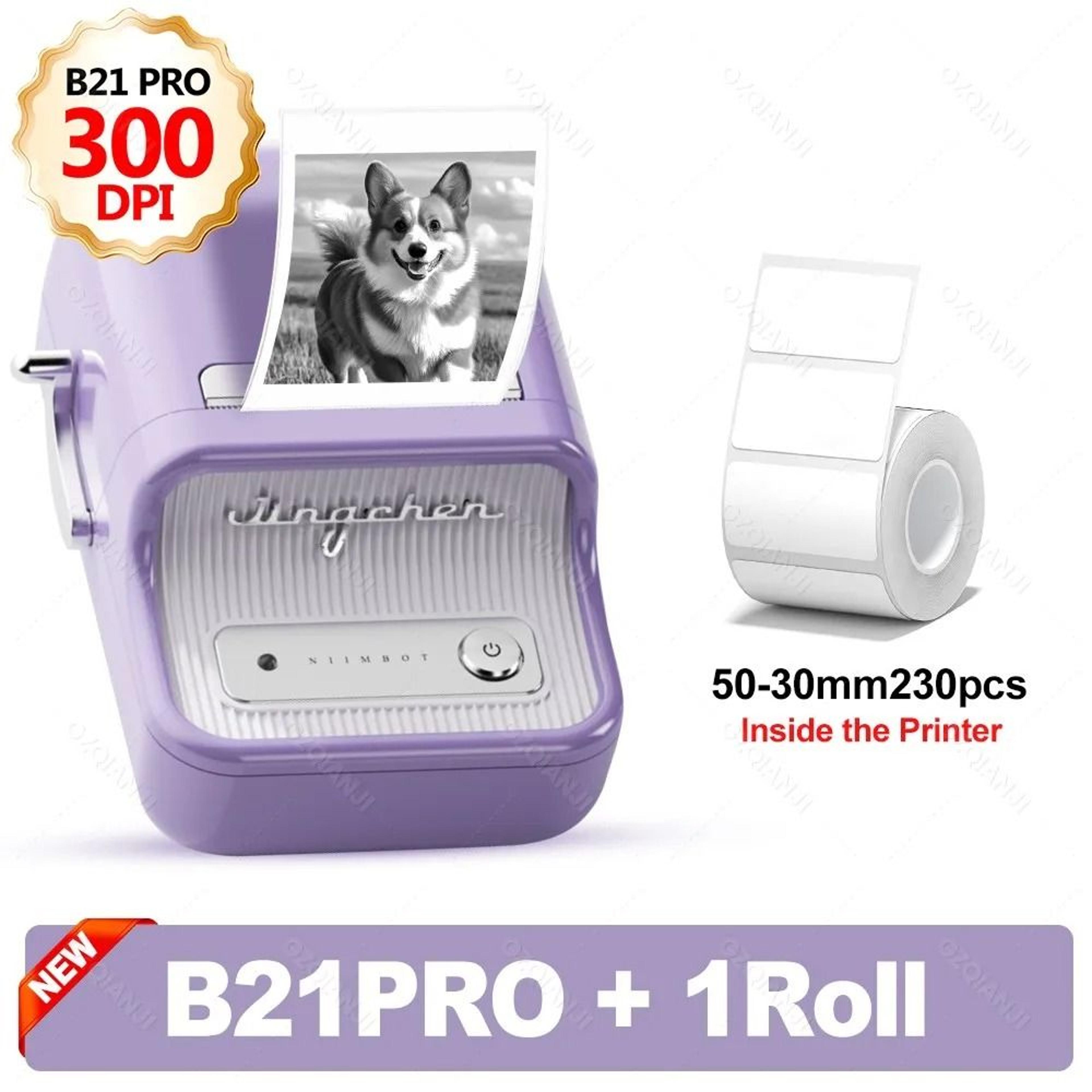B21 Pro 300 DPI Bluetooth Label Printer  Dual Color Wireless Sticker Maker USB 1