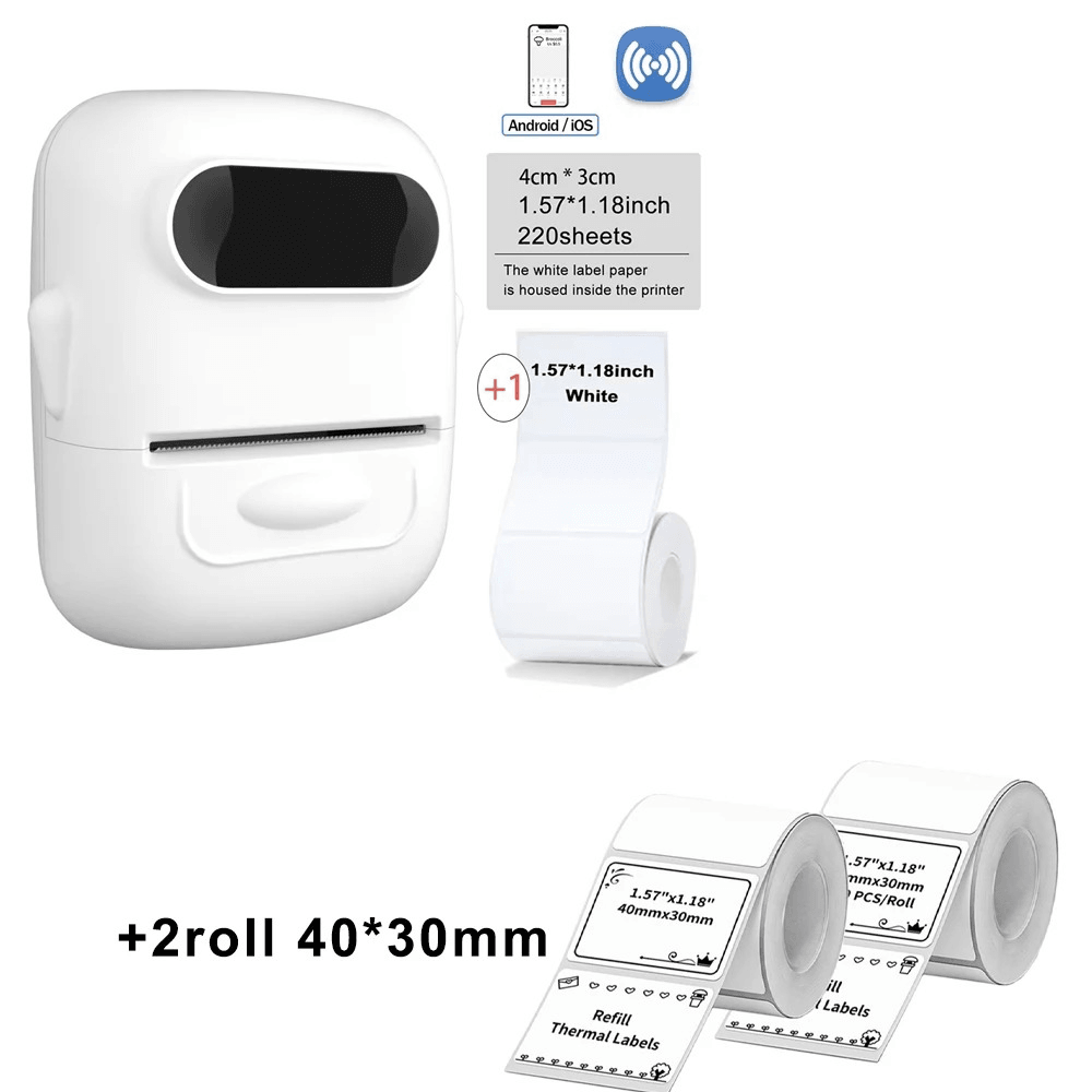 P50 Mini Bluetooth Label Printer  Portable Inkless Sticker Maker 8