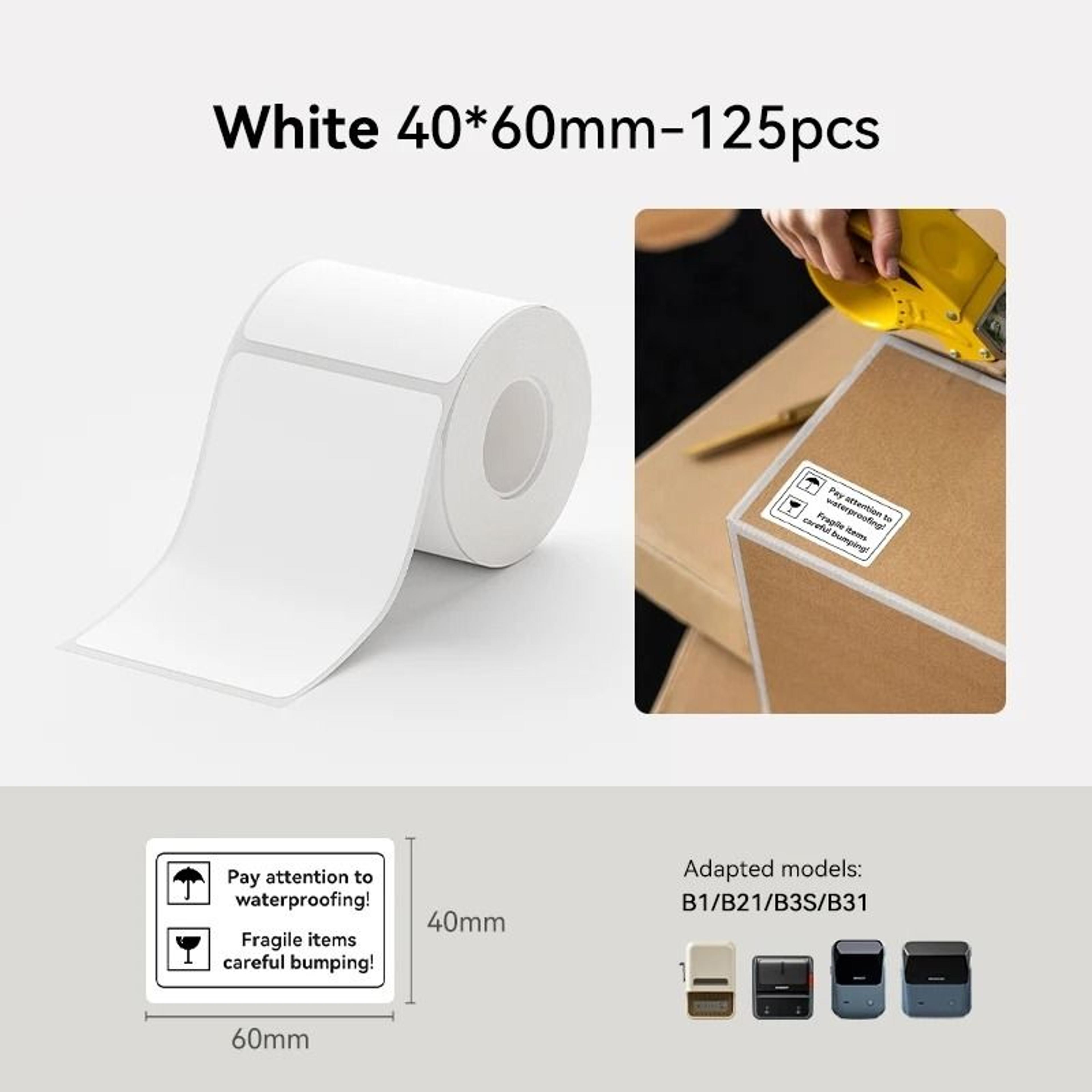 Thermal Label Sticker Rolls  White Color And Transparent Adhesive Printer Labels 11