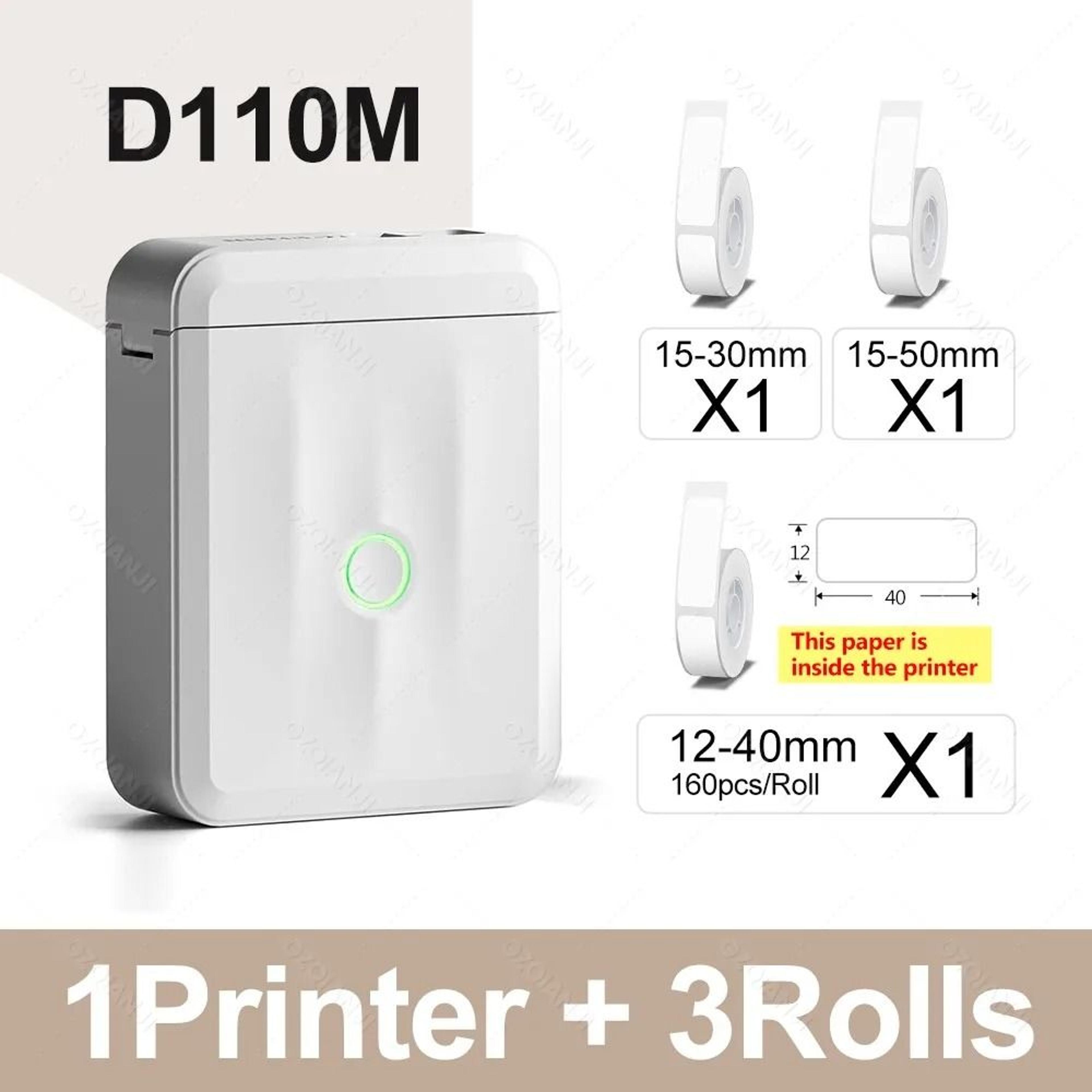 D110 Mini Bluetooth Label Maker  Portable Wireless Inkless Sticker Printer 5