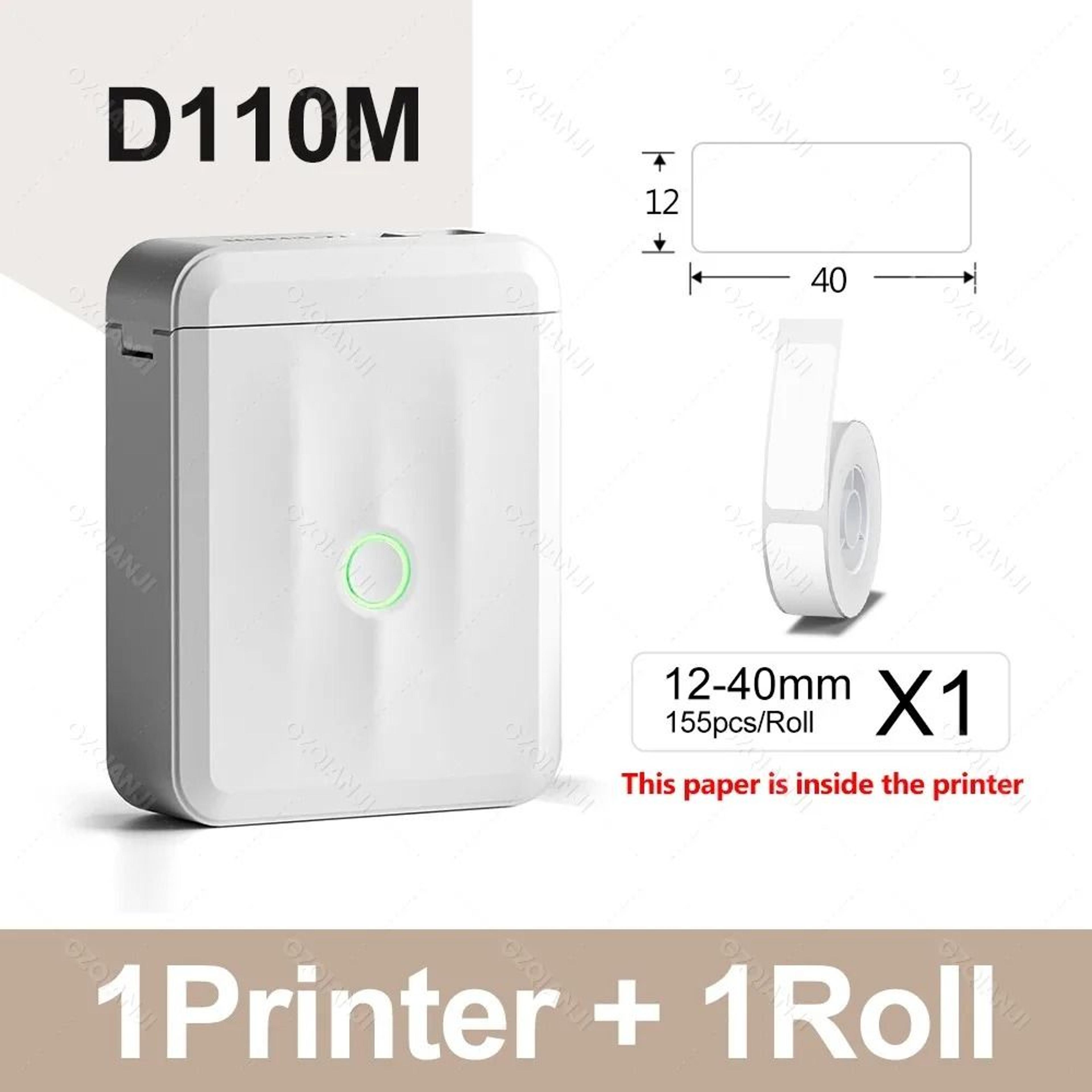 D110 Mini Bluetooth Label Maker  Portable Wireless Inkless Sticker Printer 3