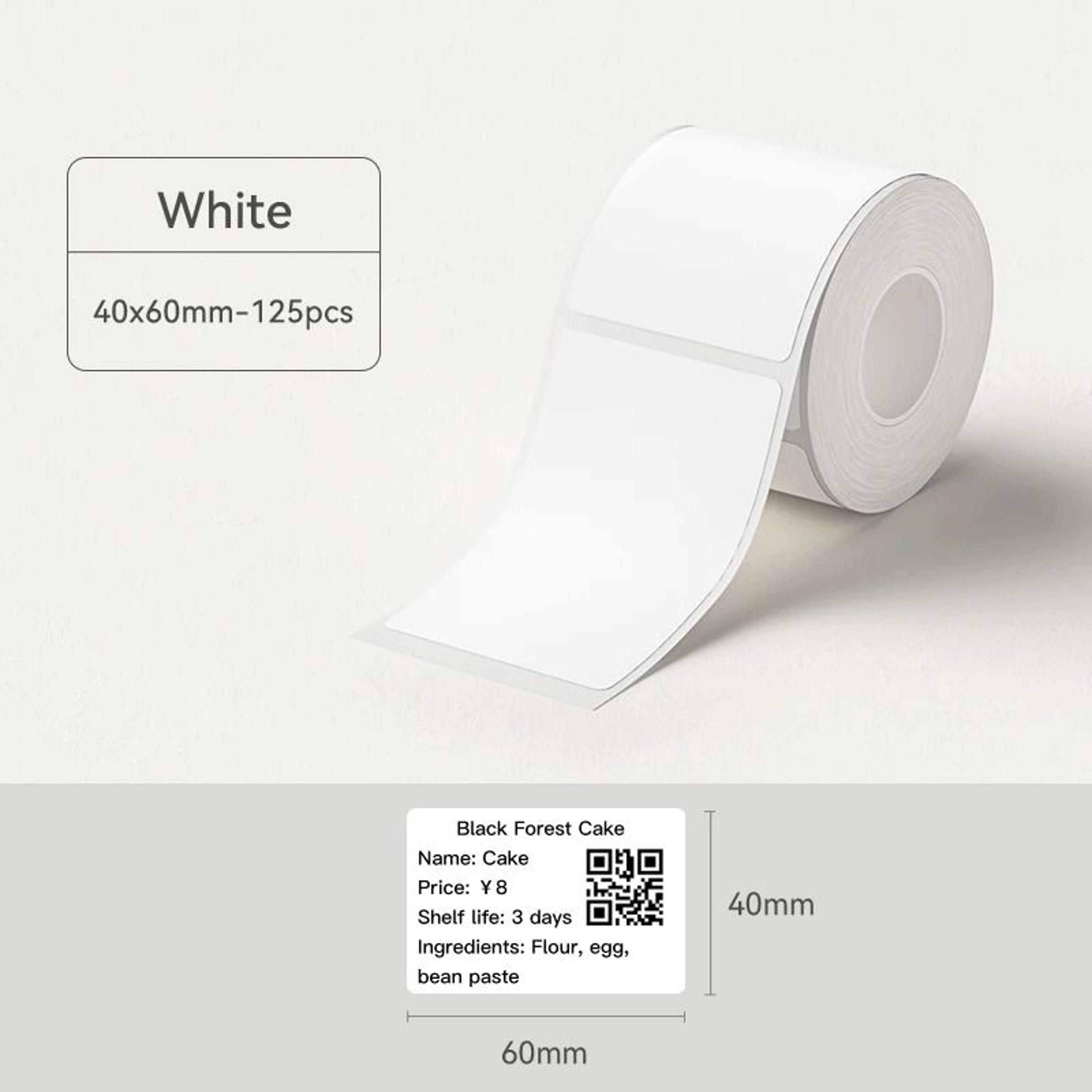 White Thermal Label Sticker Rolls  Self Adhesive Printable Printer Labels 2050mm 2