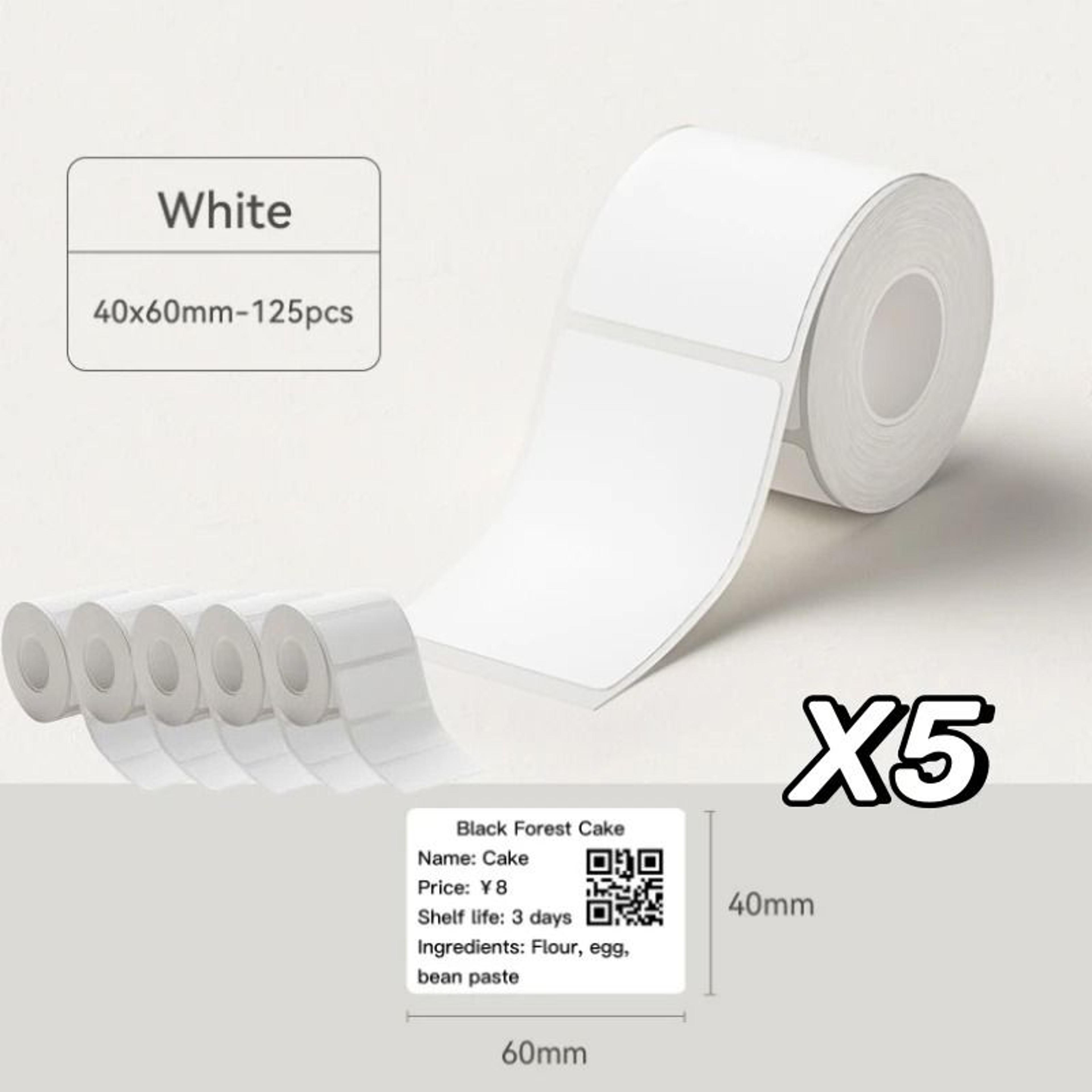 White Thermal Label Sticker Rolls  Self Adhesive Printable Printer Labels 2050mm 9