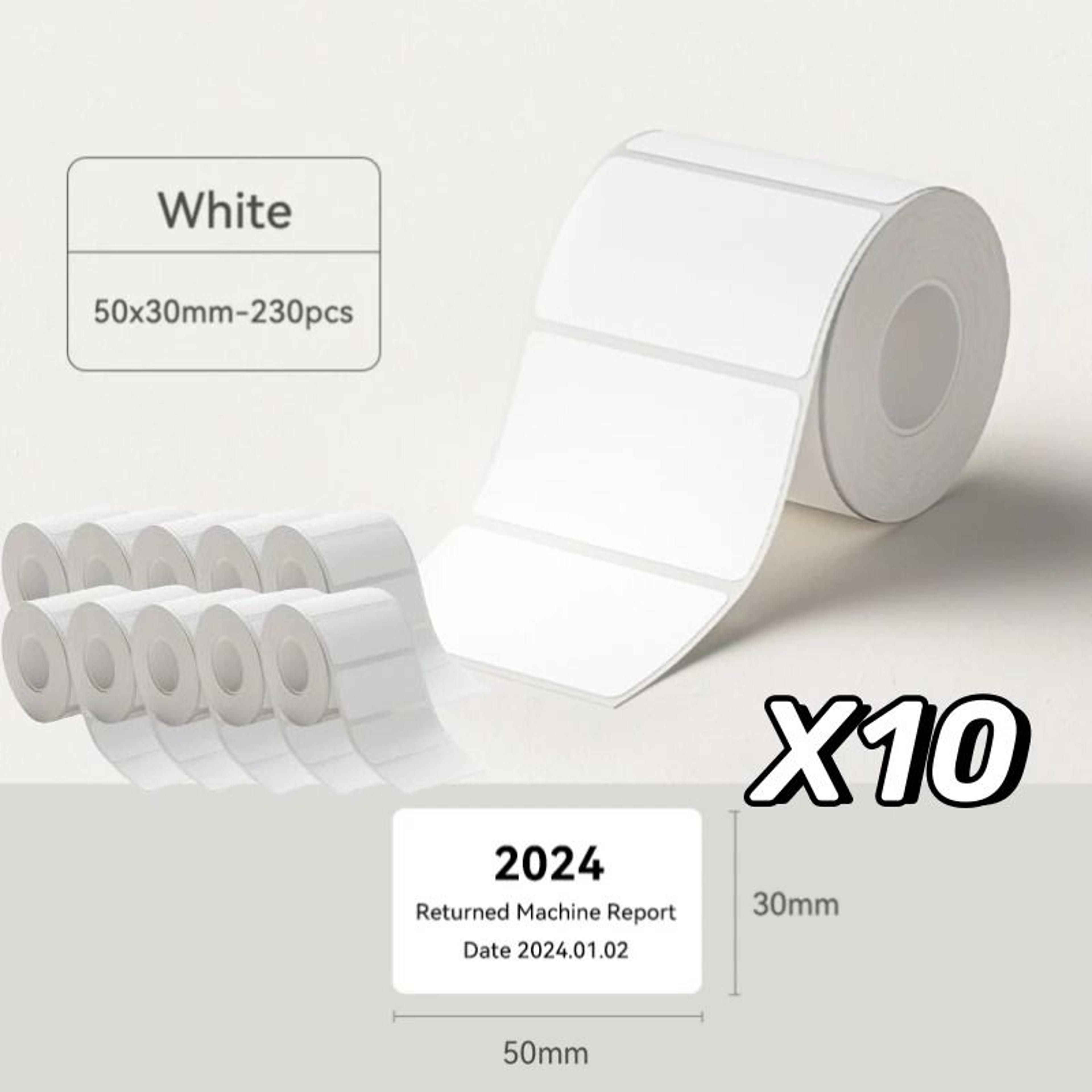 White Thermal Label Sticker Rolls  Self Adhesive Printable Printer Labels 2050mm 17