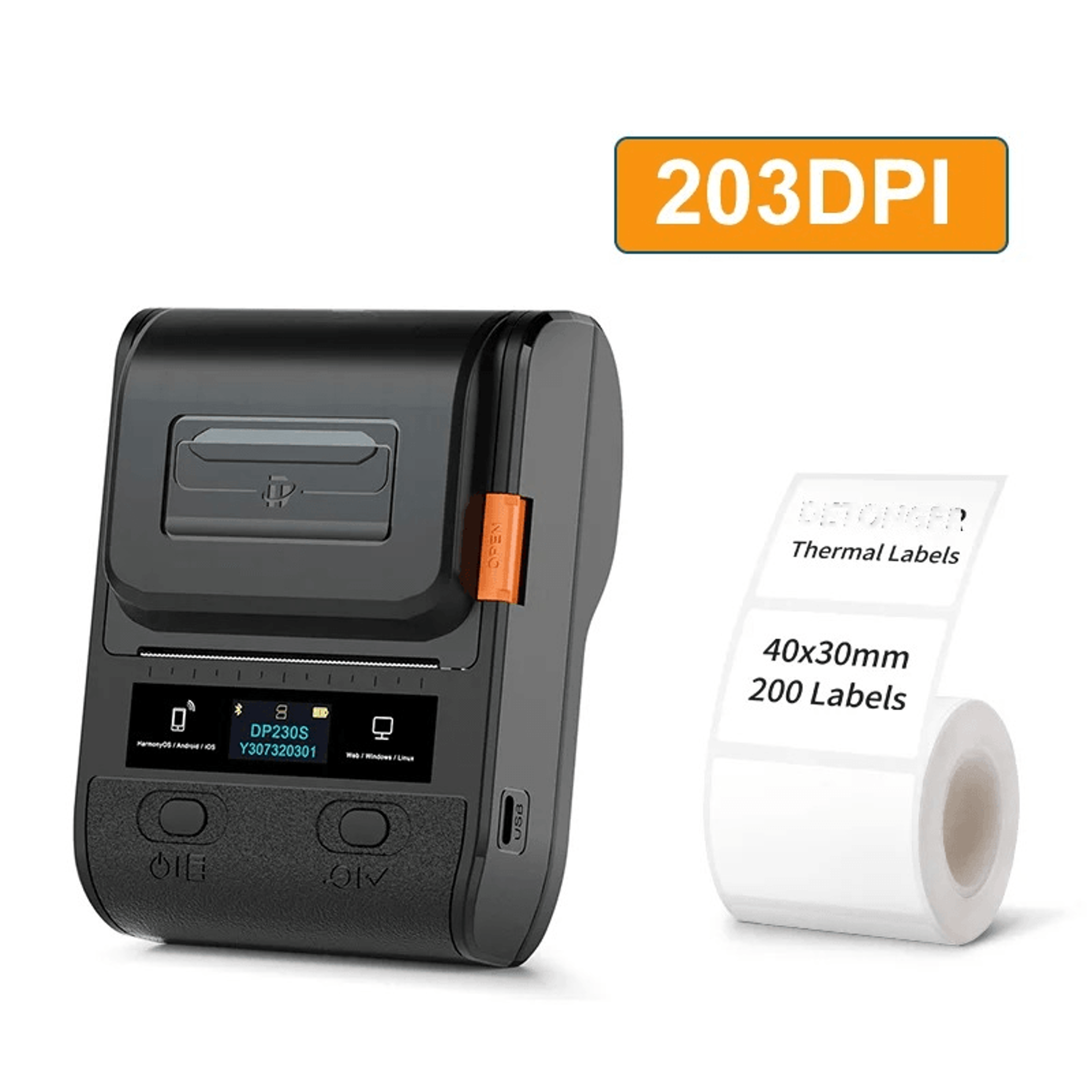 Portable Bluetooth Thermal Label Printer  Wireless Inkless Barcode Sticker Maker 4