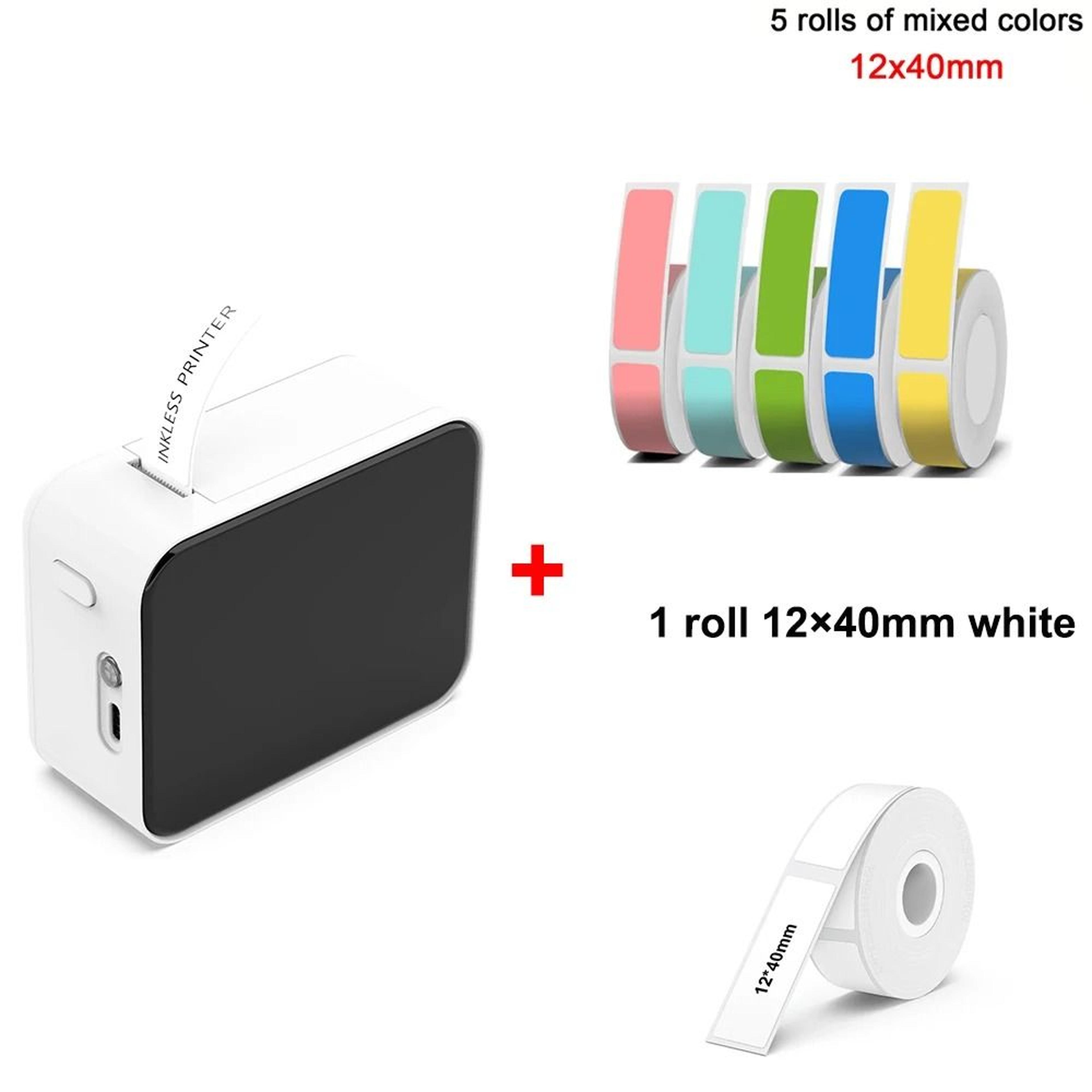 Mini Bluetooth Thermal Label Printer  Portable Wireless Sticker Maker 12