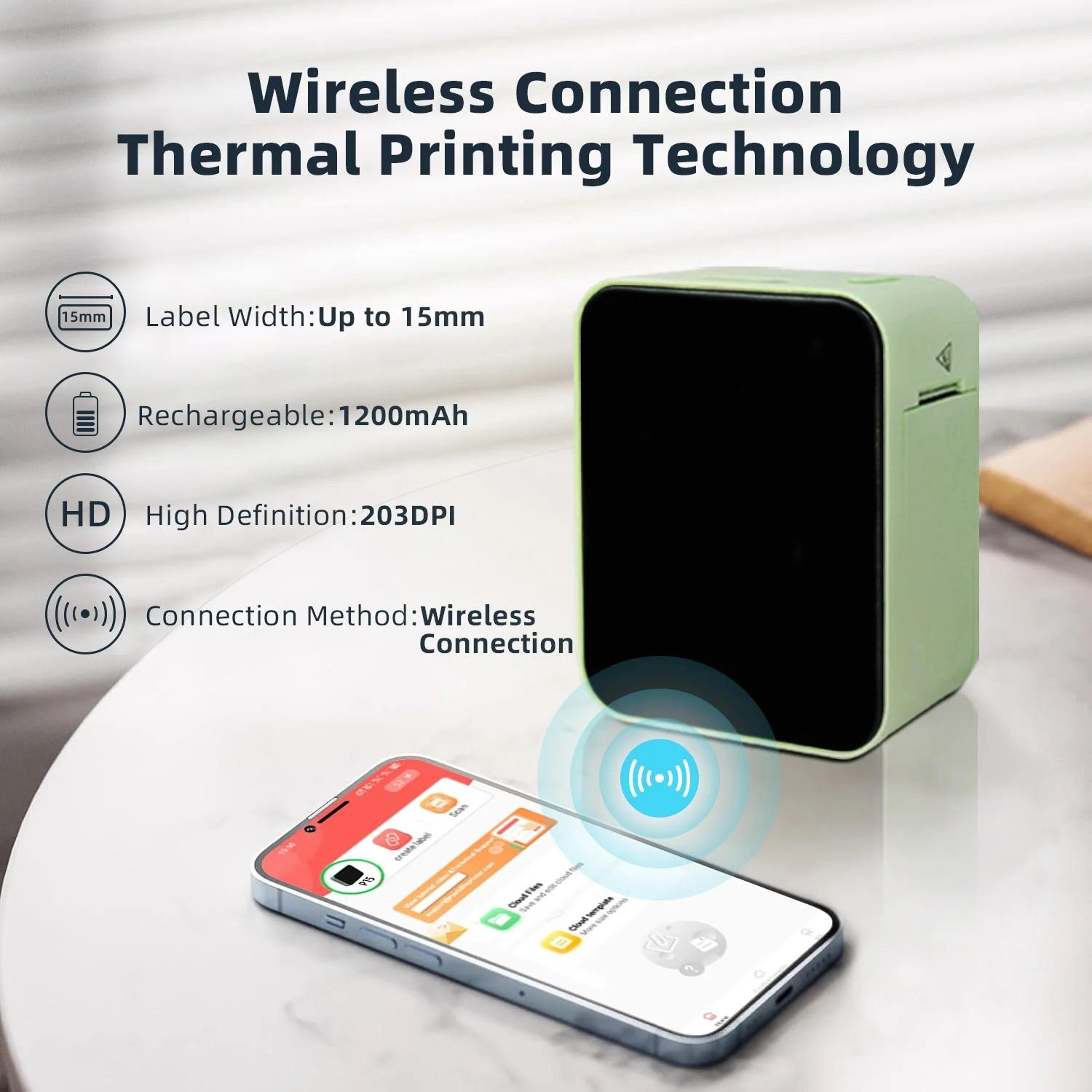 Mini Bluetooth Thermal Label Printer  Portable Wireless Sticker Maker 21