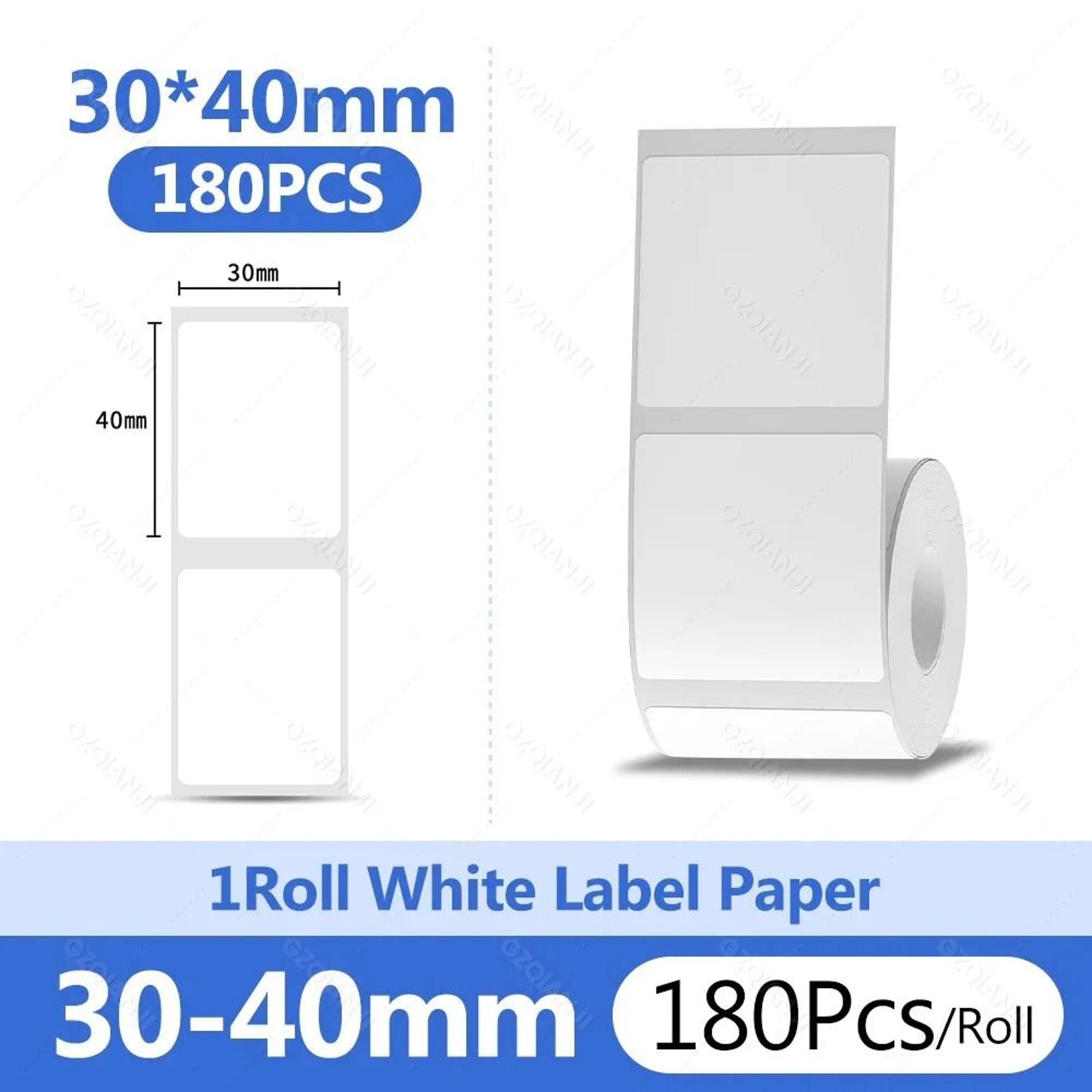 Waterproof White Thermal Label Stickers  Self Adhesive Printer Paper Refills 6