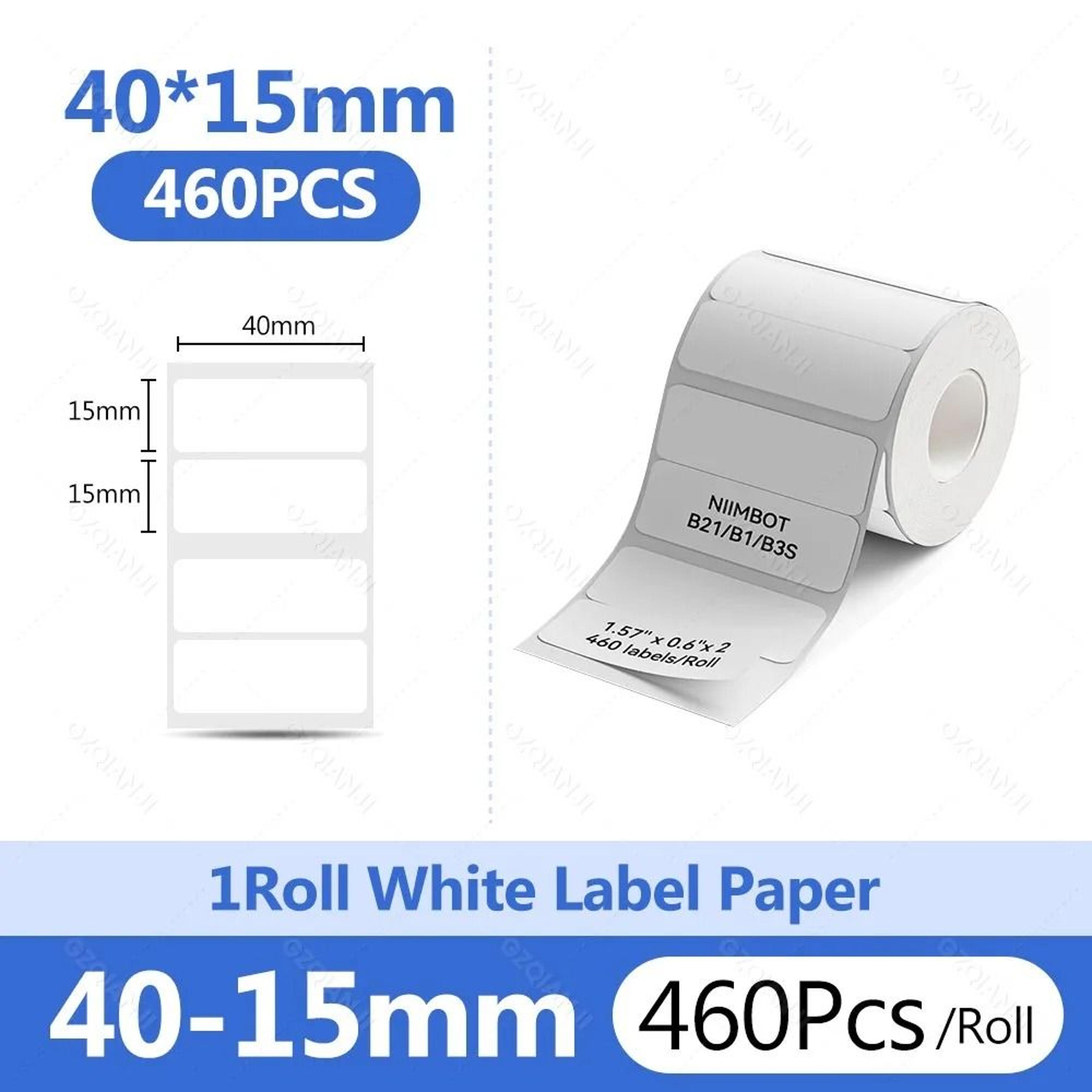Waterproof White Thermal Label Stickers  Self Adhesive Printer Paper Refills 8