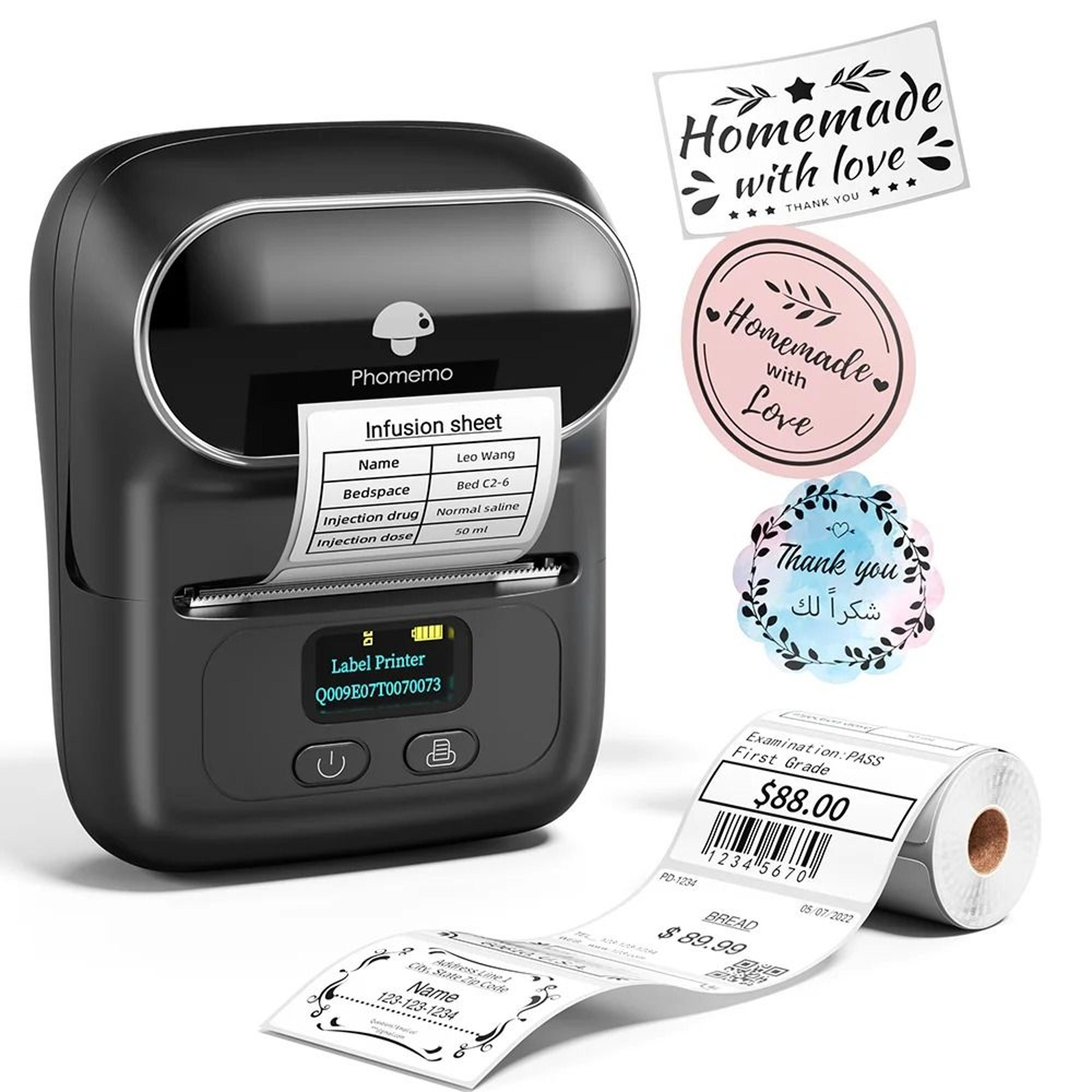 Portable Bluetooth Thermal Label Printer  Inkless Barcode And Price Tag Maker 1