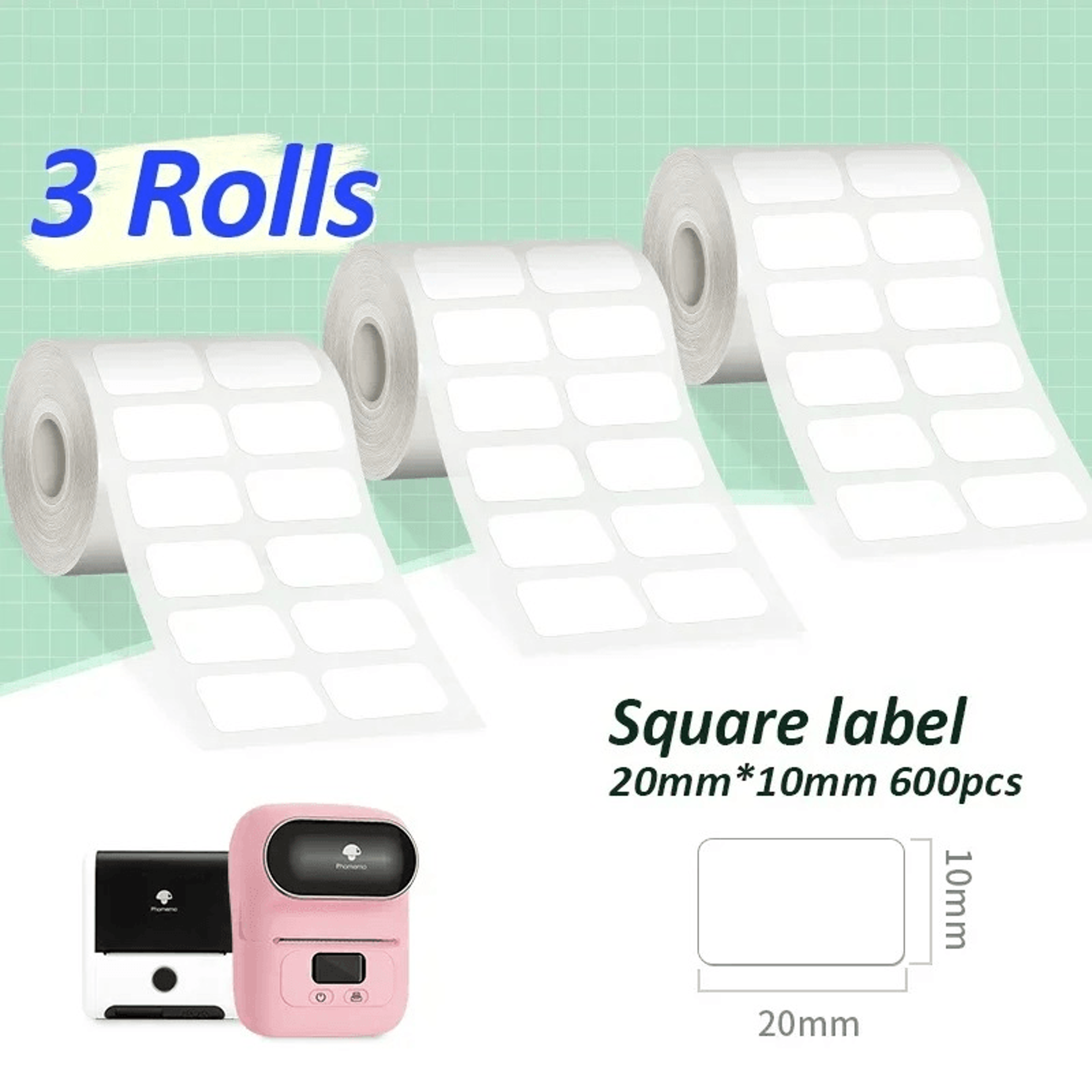 CrystalClear 40x30mm Label Rolls  Transparent Barcode And Product Sticker Refills 1