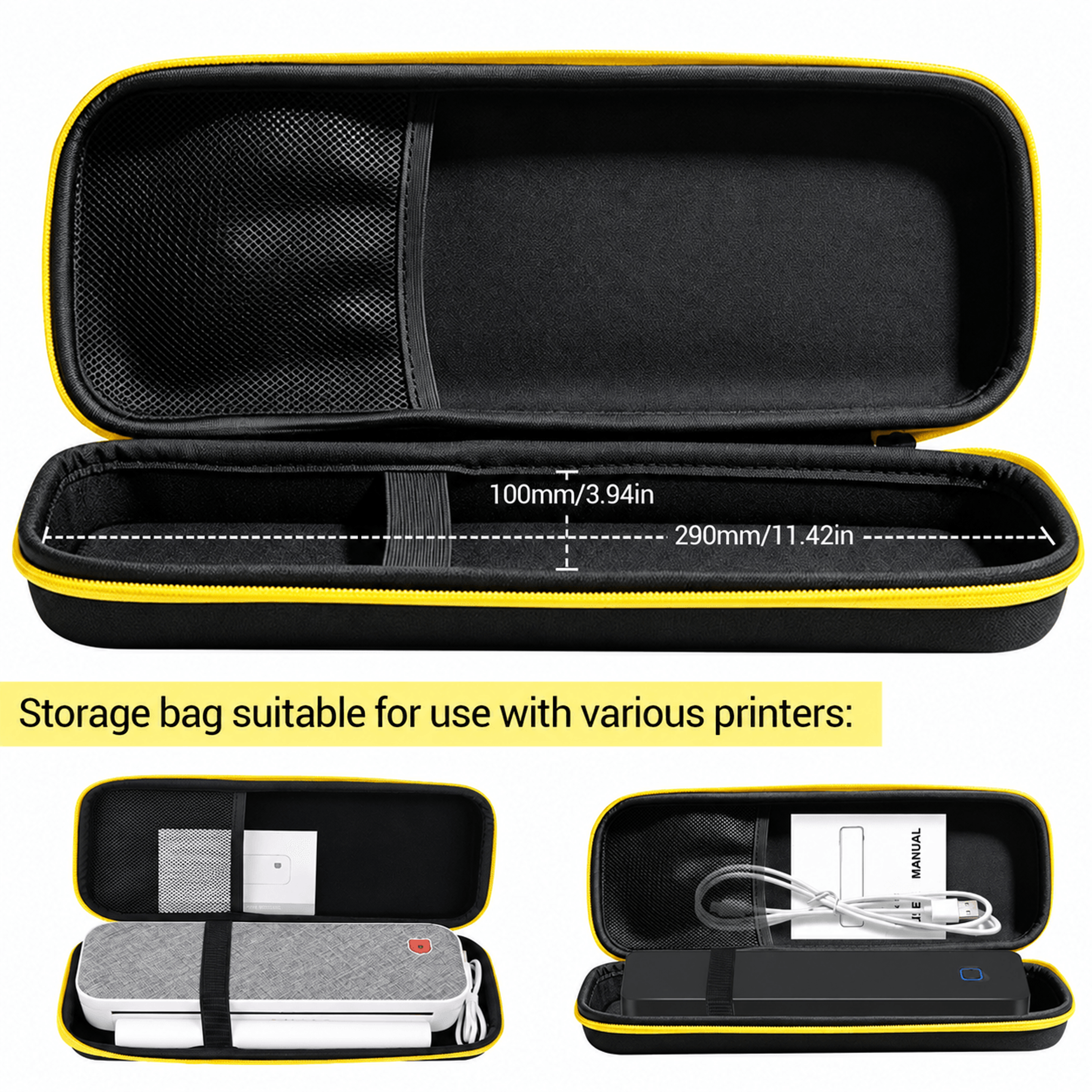 A40 TravelGuard Printer Case  Protective A4 Thermal Printer Bag With Paper Roll Storage 4