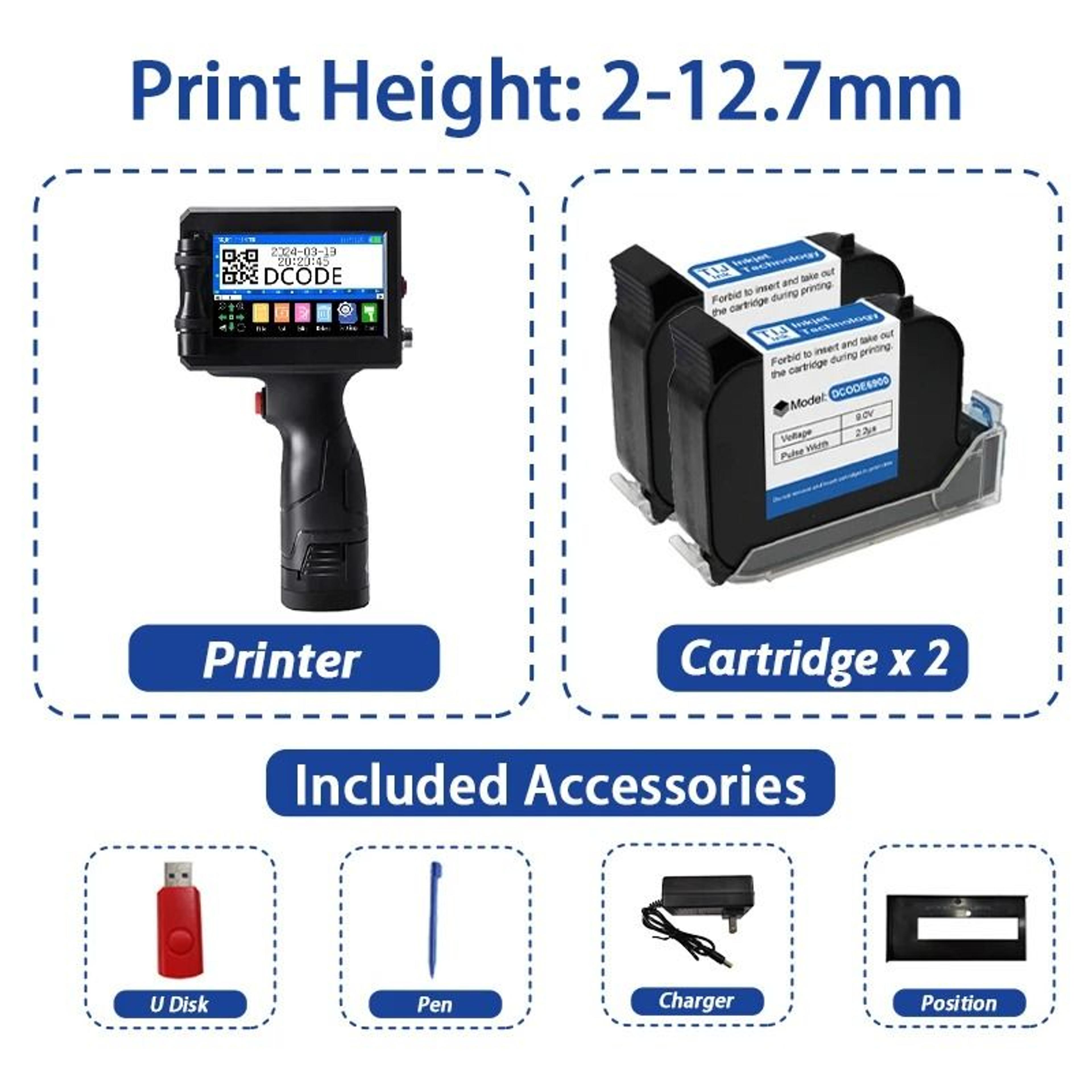 1750PLUS VersaCode Pro  Handheld Inkjet Printer For Date And Barcode Coding 5