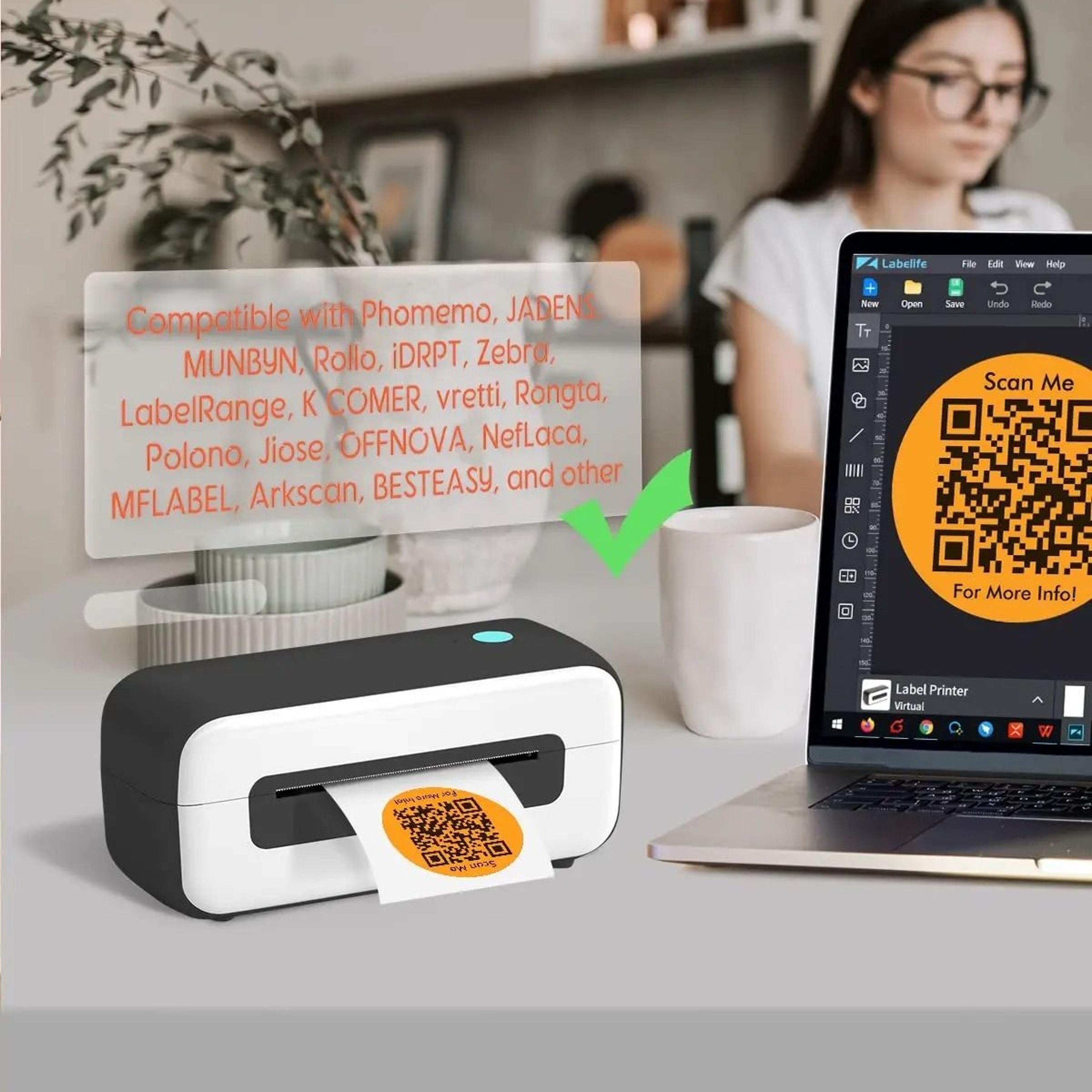 circleglow waterproof thermal labels – round adhesive sticker refills for product packaging