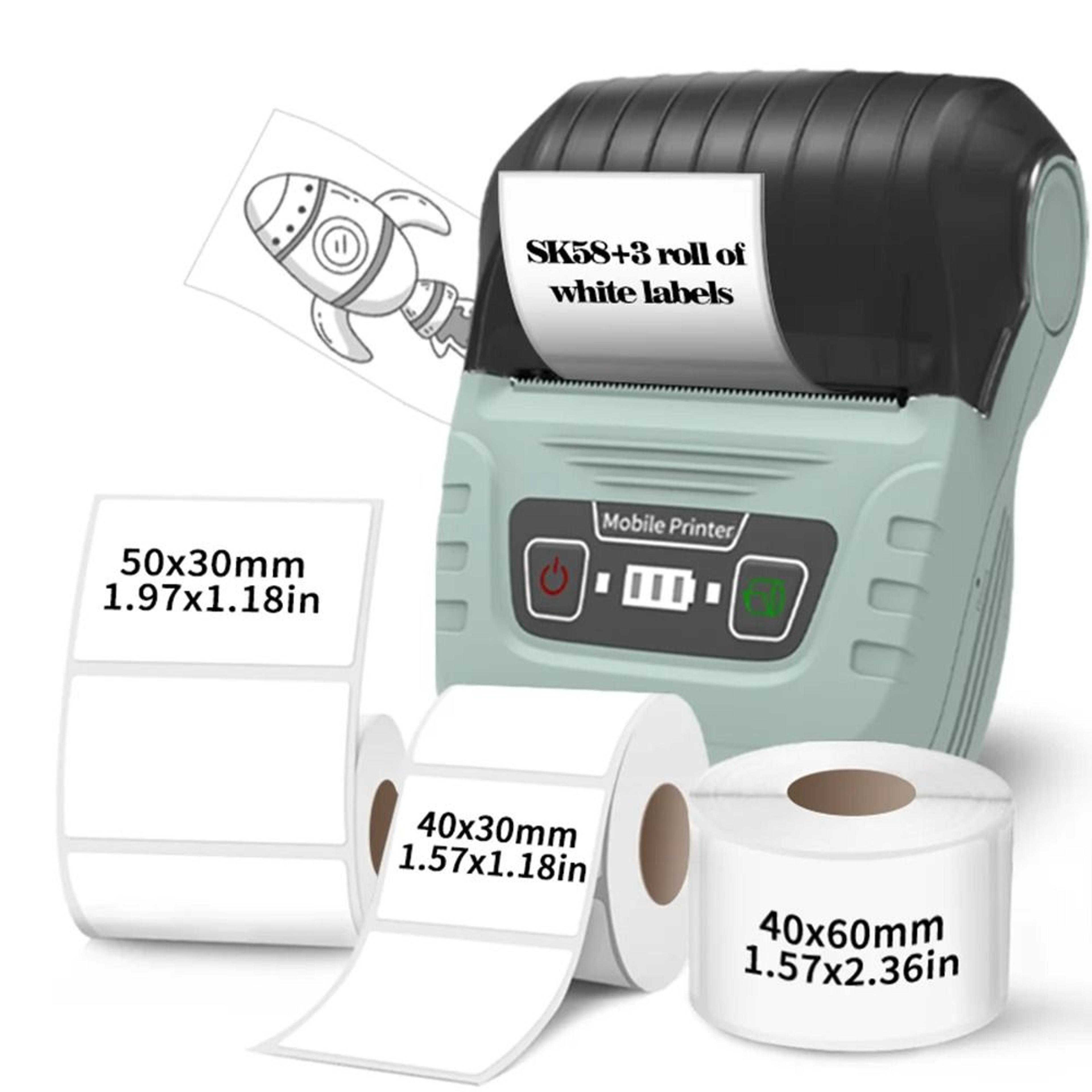 Mini  Bluetooth Thermal Label Printer For Barcodes And DIY Stickers 10