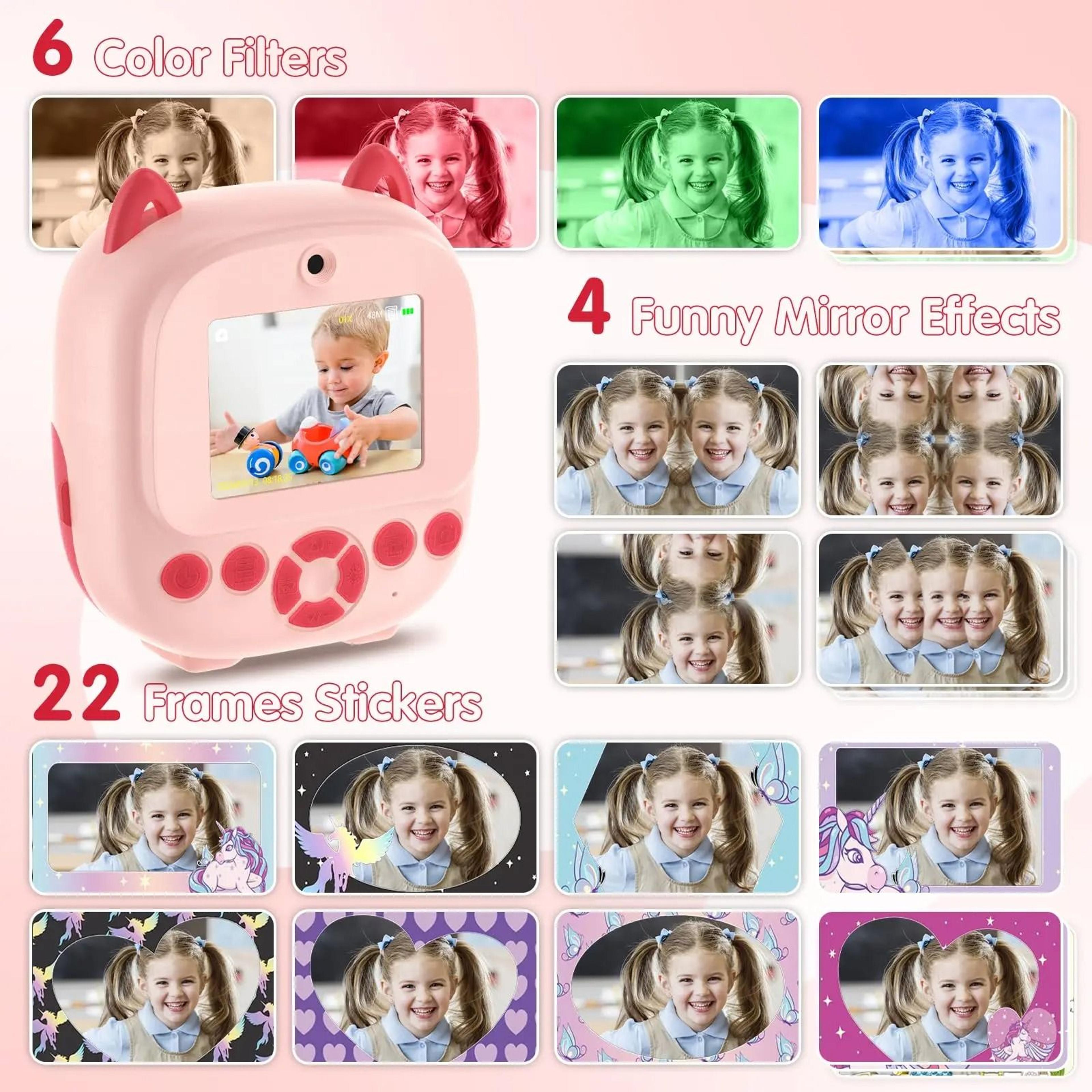 SnapWonder Instant Print Camera  Digital Selfie Camera With Inkless Photo Printer 6
