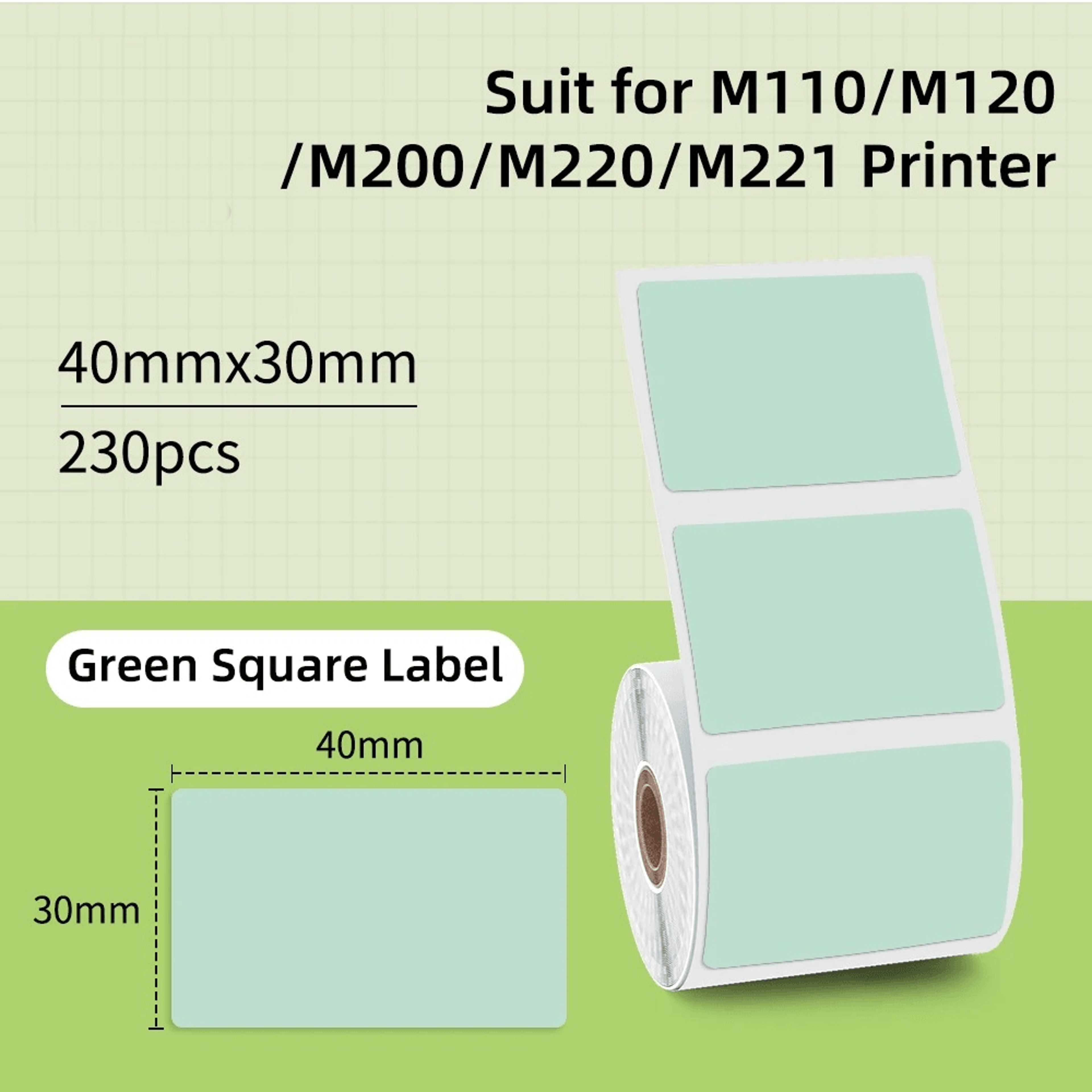 ShapeNest Thermal Sticker Labels  Waterproof Round And Square Adhesive Paper Refills 8