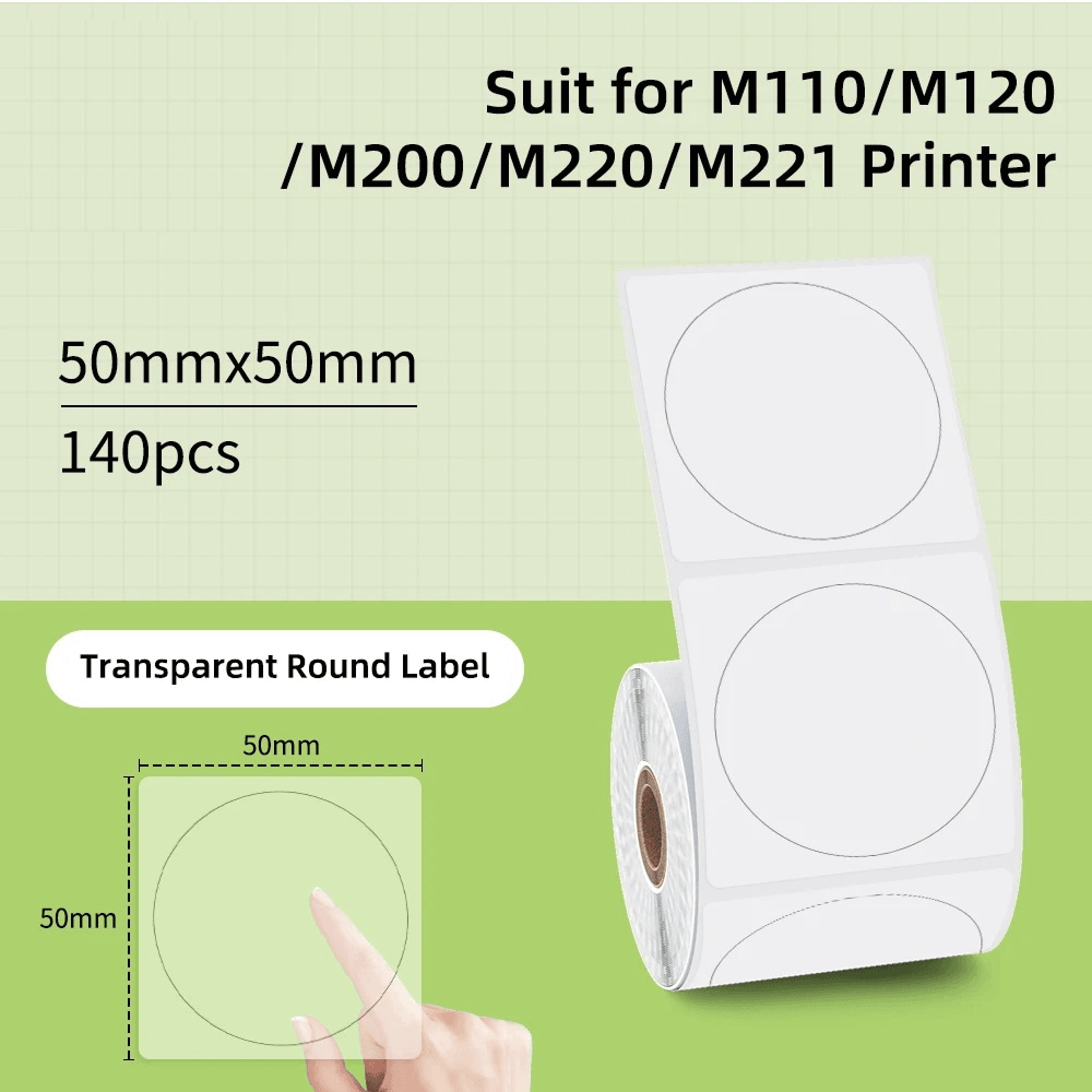 ShapeNest Thermal Sticker Labels  Waterproof Round And Square Adhesive Paper Refills 20