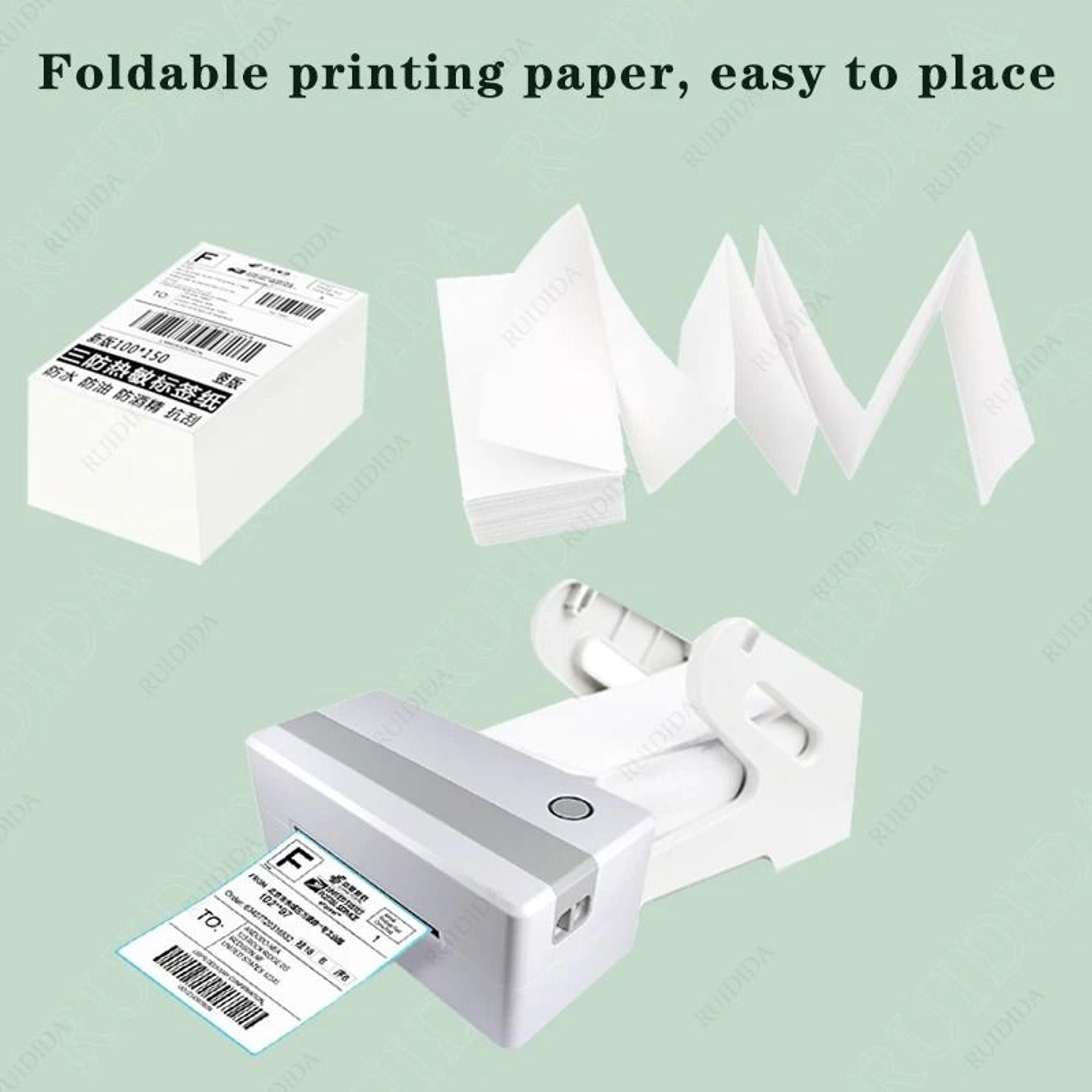 Easy Feed Fanfold Thermal Shipping Labels For Barcode Printers 4