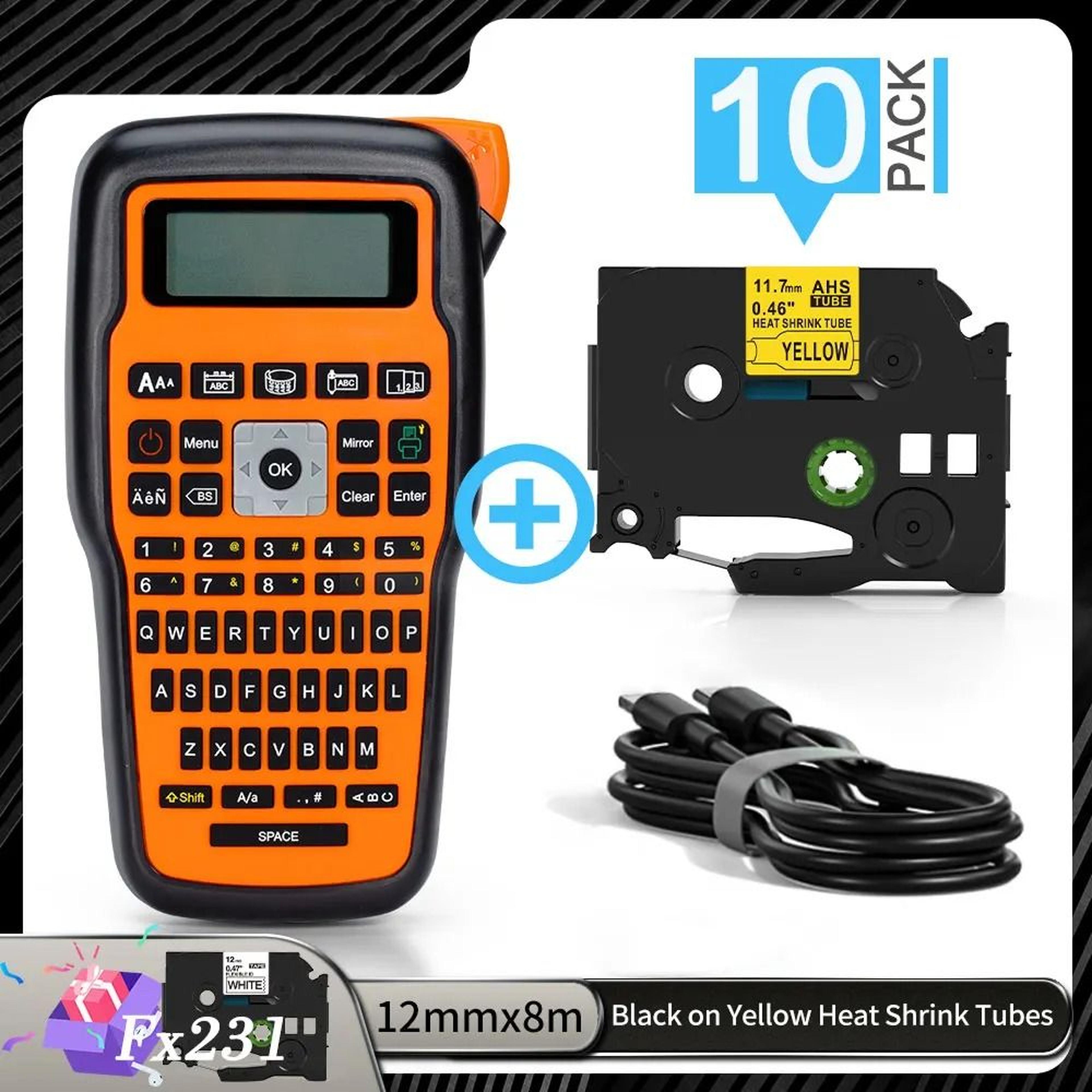 Portable QWERTY Label Maker Printer For Cable And Heat Shrink Labels 6