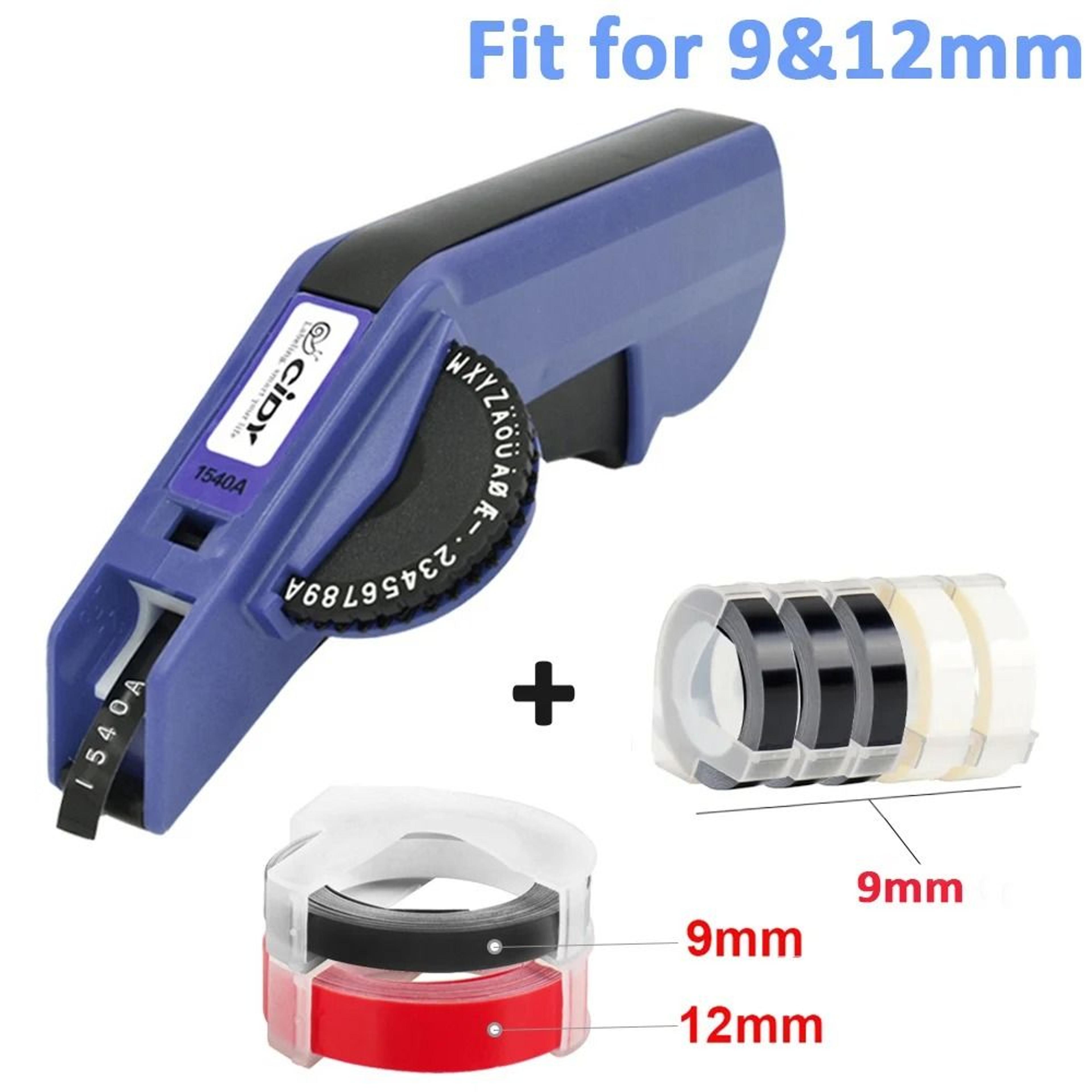 Manual 3D Embossing Label Maker With 7 Colorful Tape Rolls 9