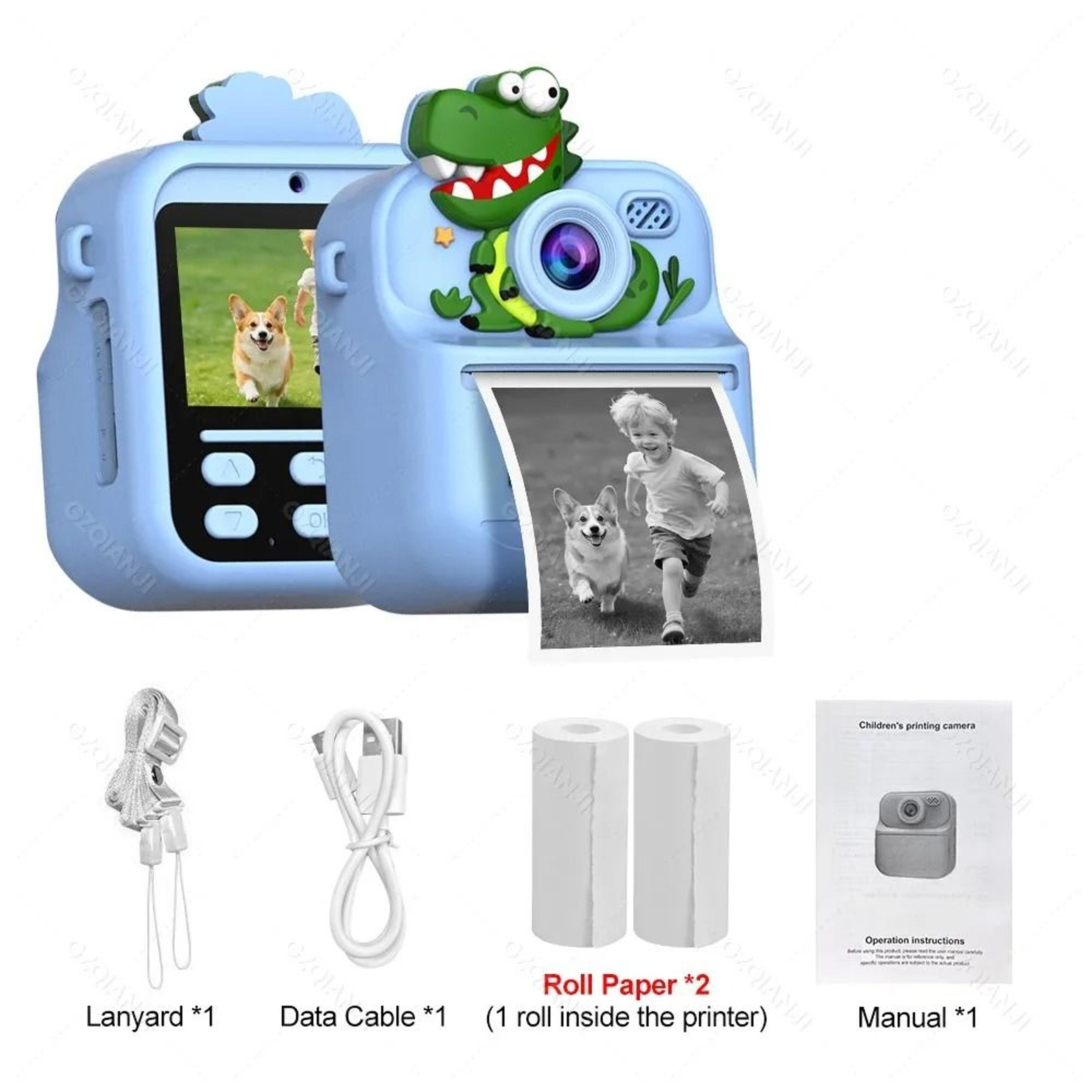 Kids Instant Print Digital Camera With 1080P Video And Thermal Photo Printer 1
